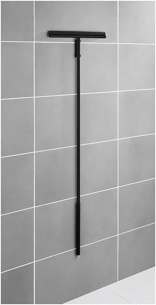 WENKO Wasserabzieher »Modell Rosole«, Boden- und Fensterwischer mit Wandhalter, Edelstahl, 40 cm Wischbreite