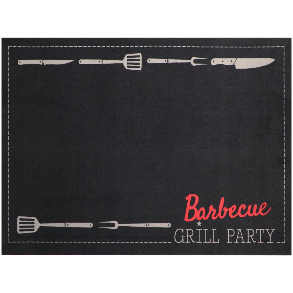 Primaflor-Ideen in Textil Fußmatte »BBQ Grillunterlage GRILL PARTY«, rechteckig