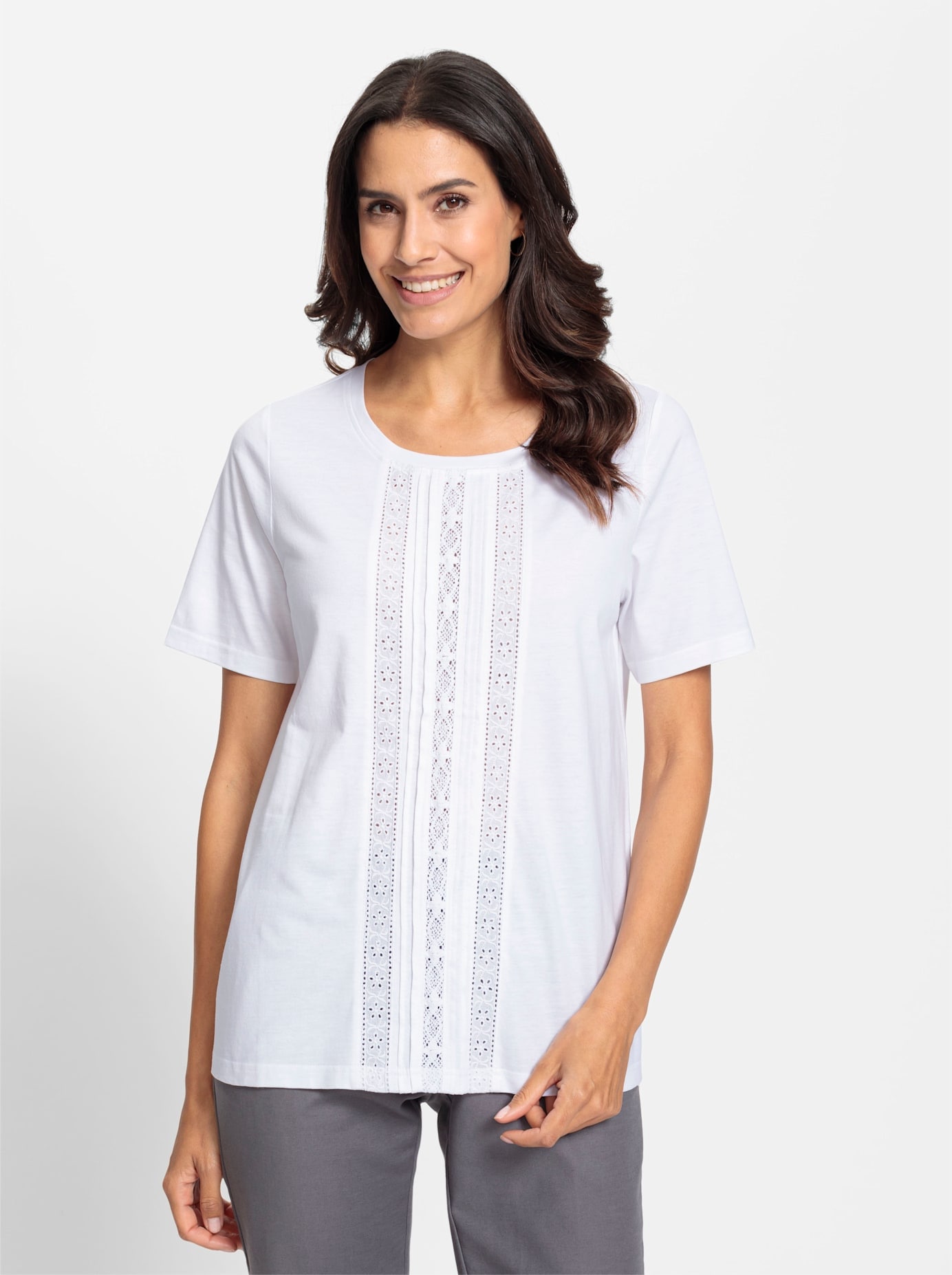 Inspirationen Rundhalsshirt »Kurzarm-Shirt«, (1 tlg.)