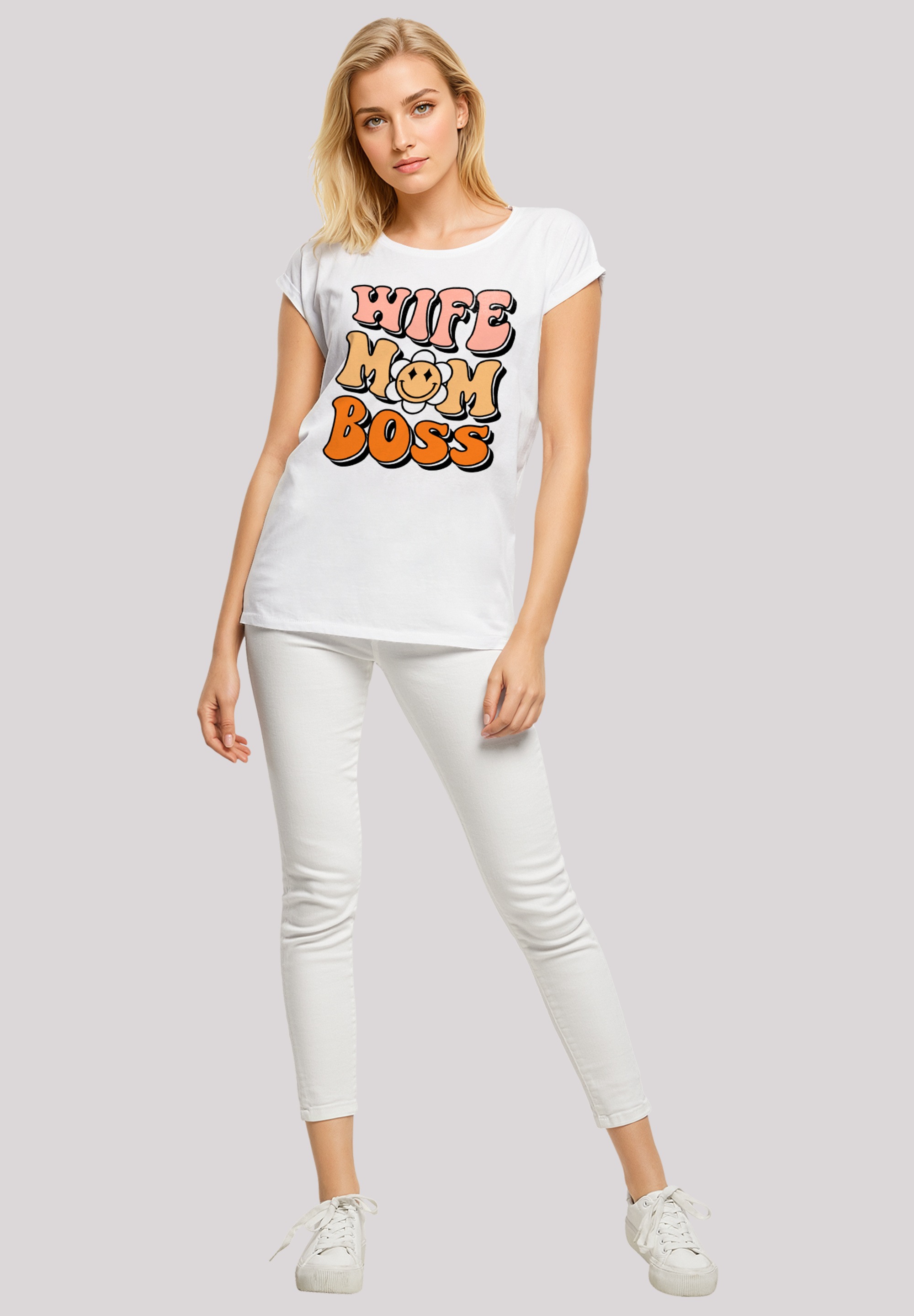 F4NT4STIC T-Shirt »Mothers Day Wife Mom Boss Empowering Message Modern«, Premium Qualität