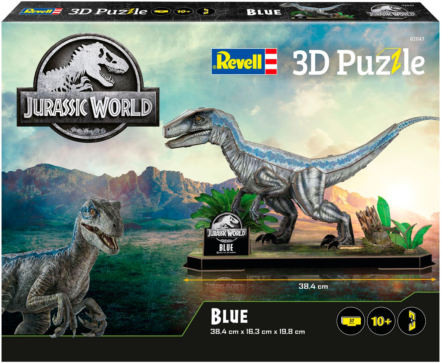 Revell® 3D-Puzzle »Jurassic World Dinosaurier Blue«