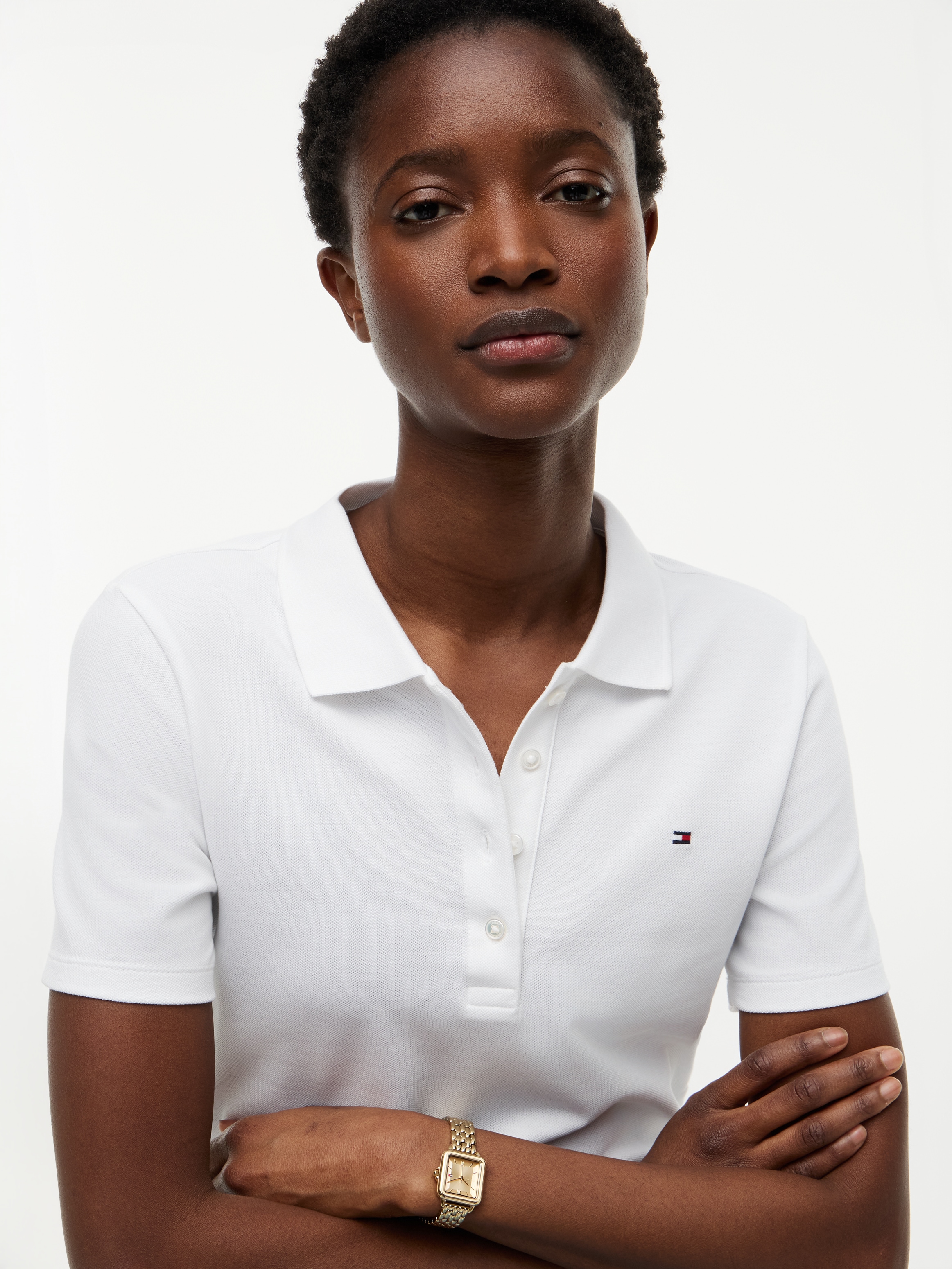 Tommy Hilfiger Poloshirt »1985 SLIM PIQUE POLO SHORT SLEEVE« mit Tommy Hilfiger Logo-Flag
