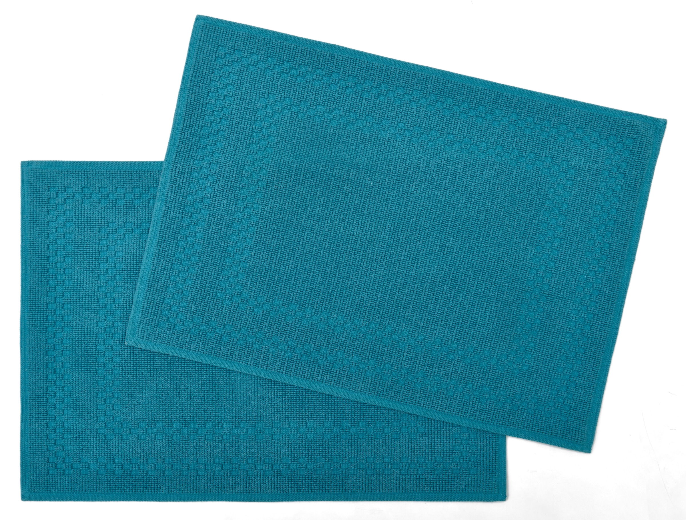 OTTO home Badematte "Regona, 2 tlg. Hotelmatten-Set, 50x70 cm" Höhe 5 mm rutschhemmend beschichtet schnell trocknend 2-teiliges Set, einfarbig, Badematten Set, 100% Baumwolle