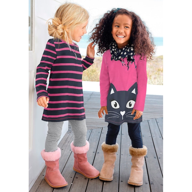 KIDSWORLD Longshirt, (2 tlg., 2er-Pack), mit großem Print und schönen  Streifen online bestellen | BAUR