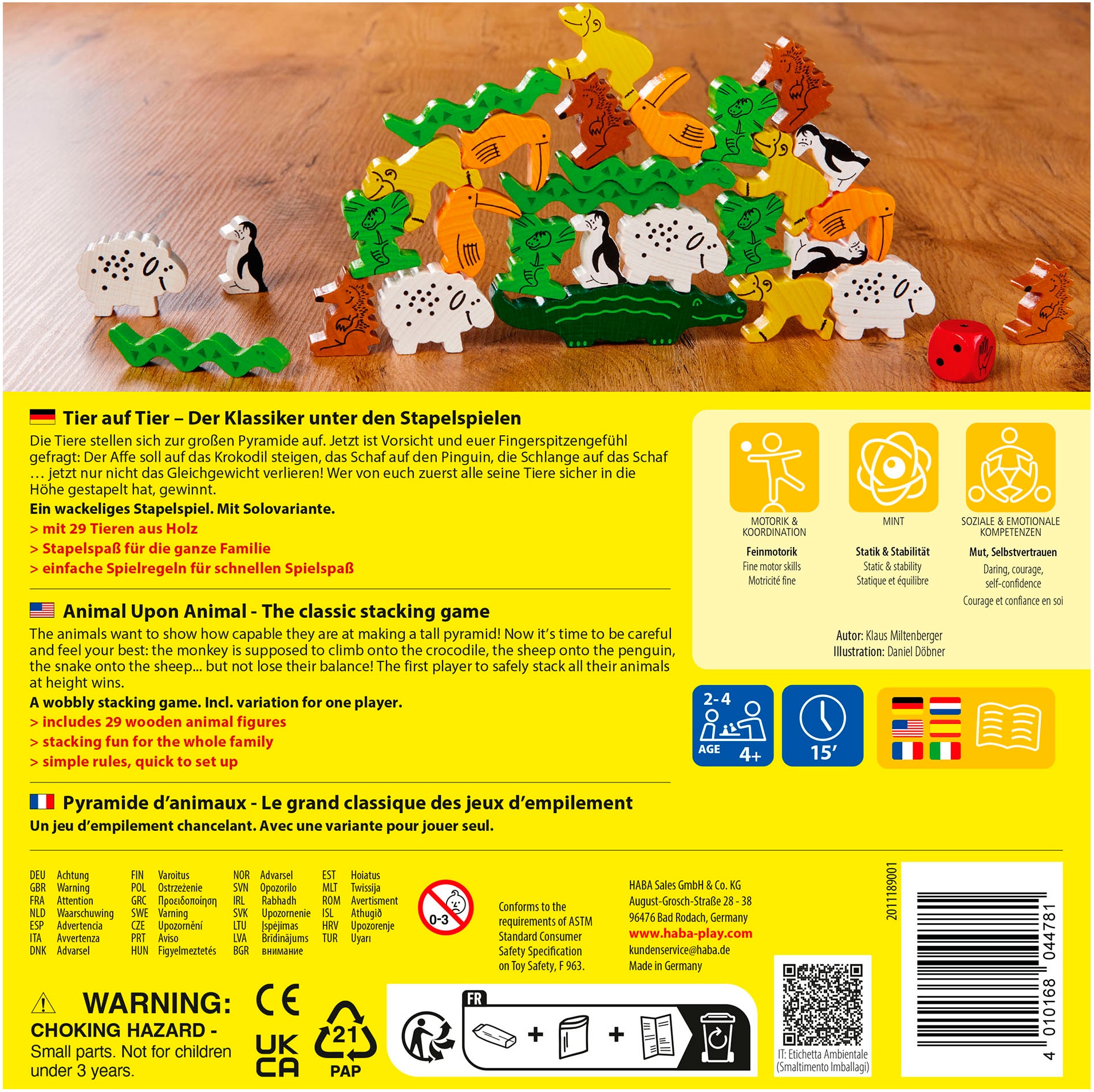 Haba Spiel »Tier auf Tier - Der Klassiker unter den Stapelspielen«
