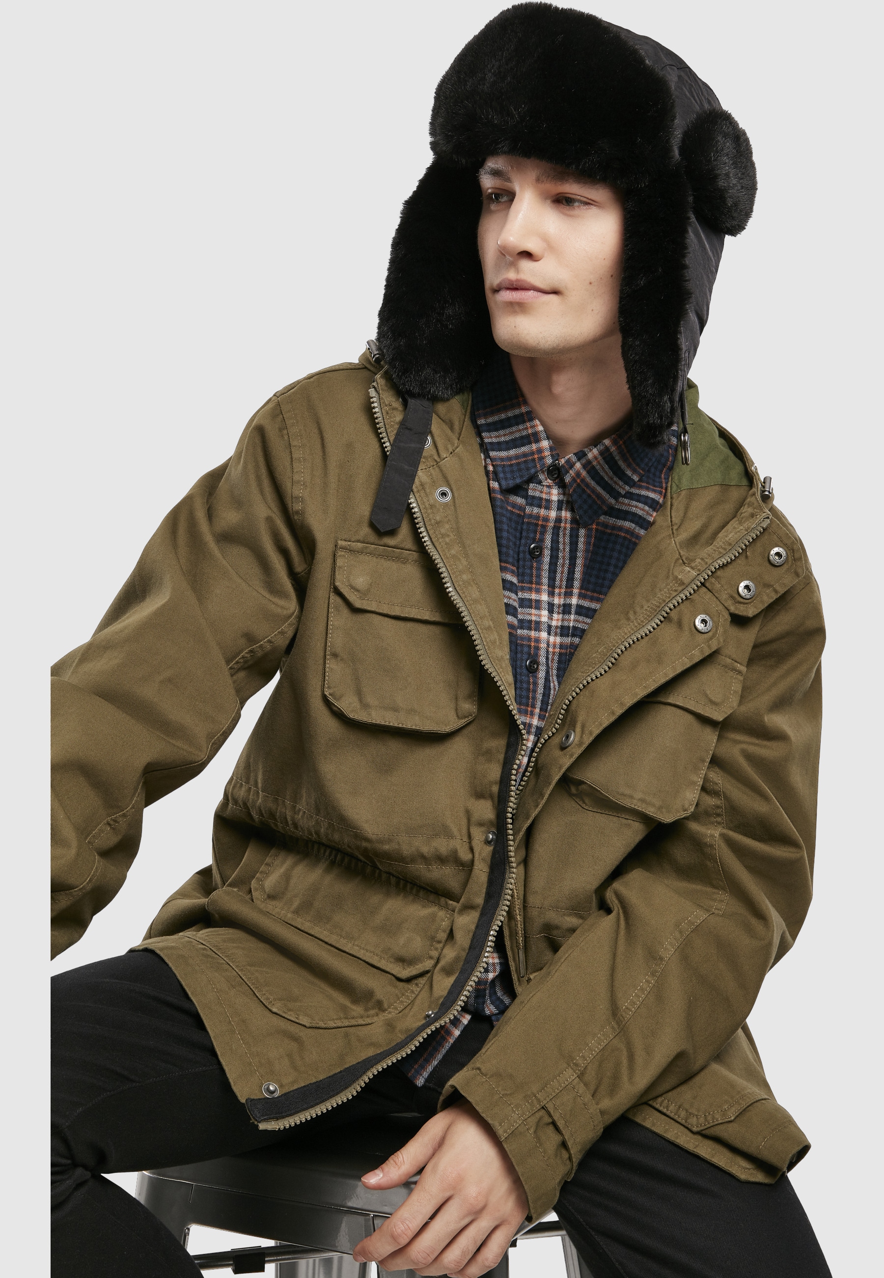 URBAN CLASSICS Beanie »Urban Classics Unisex Nylon Trapper Hat« 1 Stk.