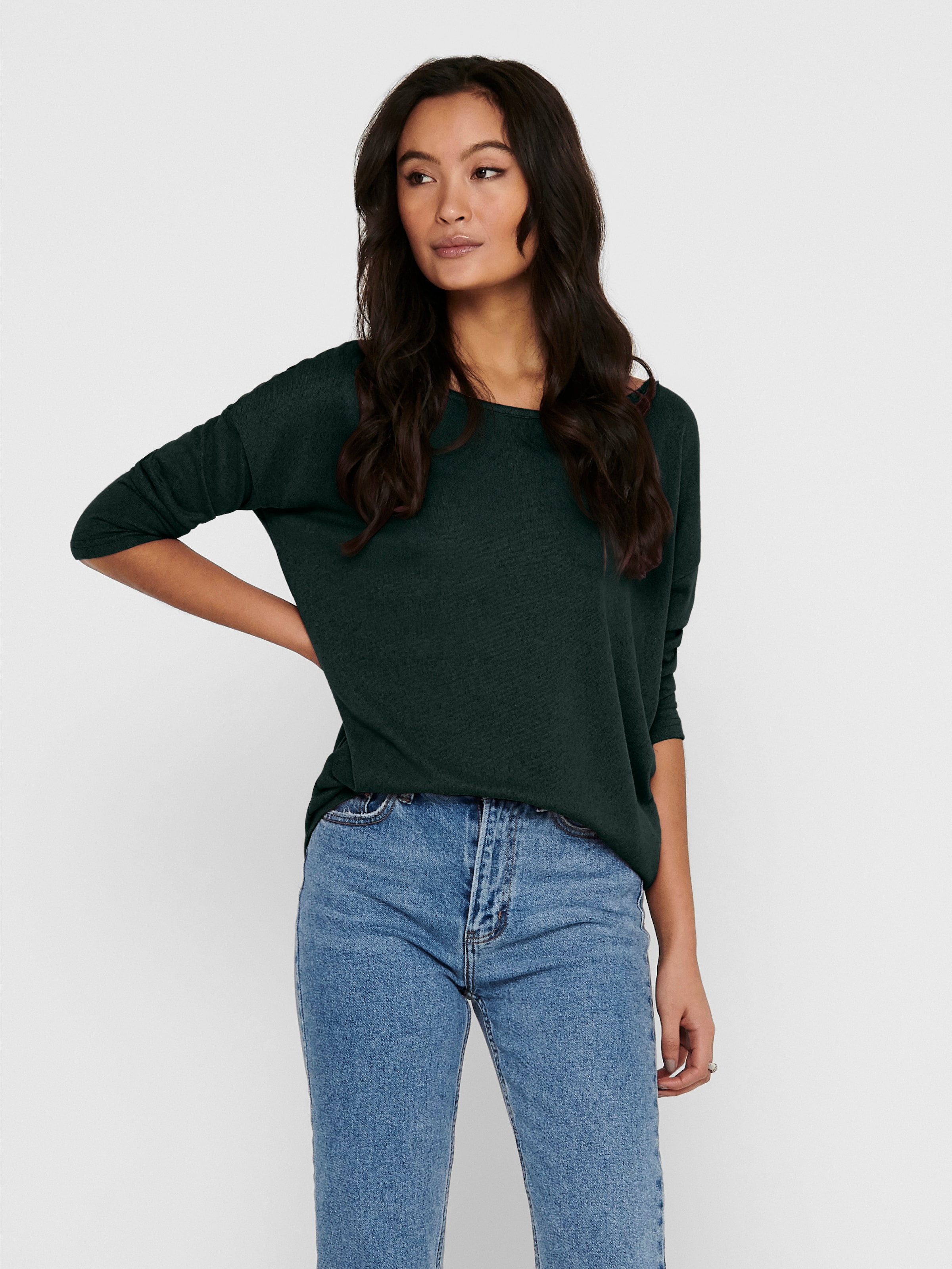 ONLY 3/4-Arm-Shirt "ONLELCOS 4/5 SOLID TOP" günstig online kaufen