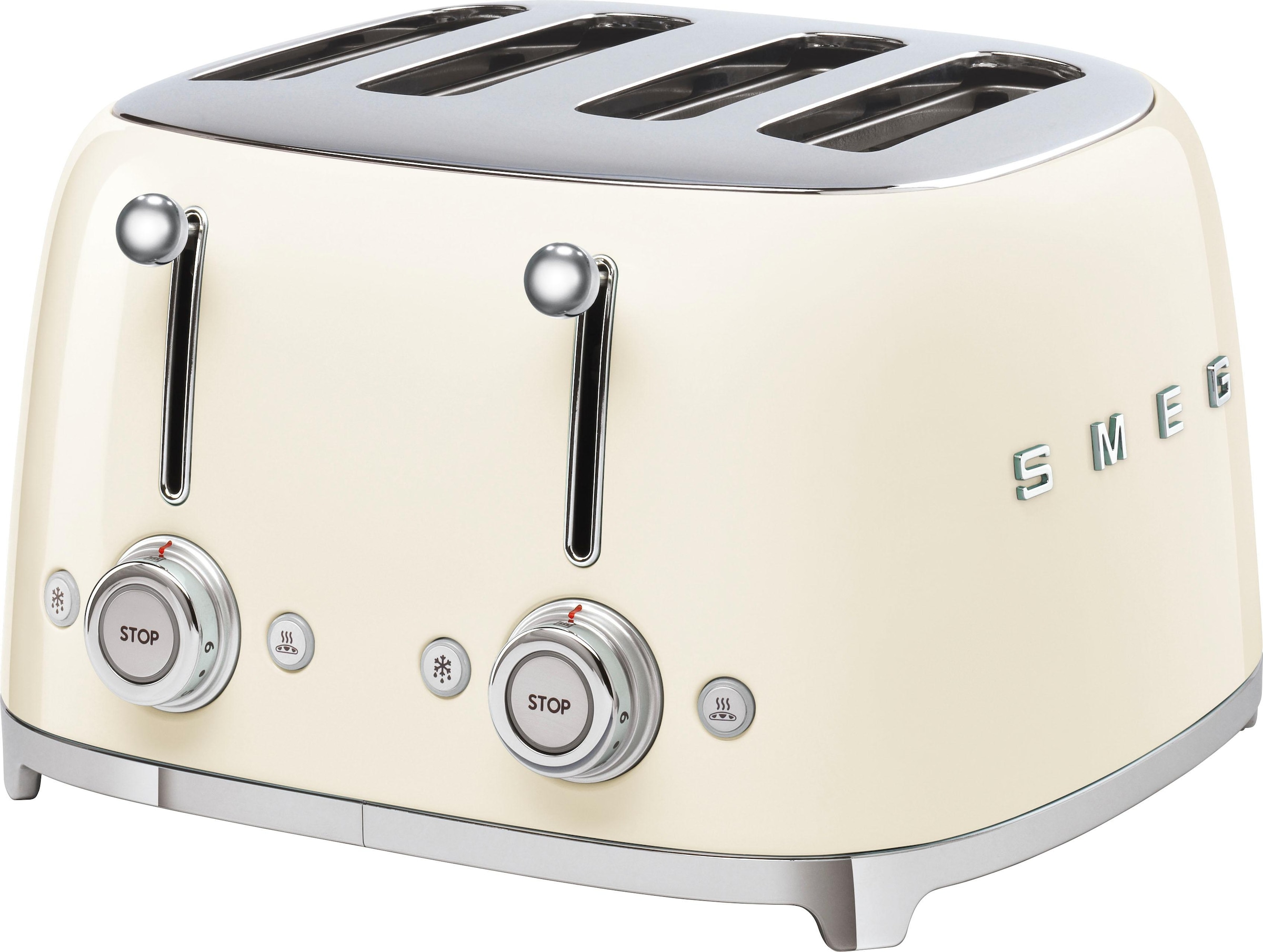 Smeg Toaster "TSF03CREU", 4 kurze Schlitze, 3000 W