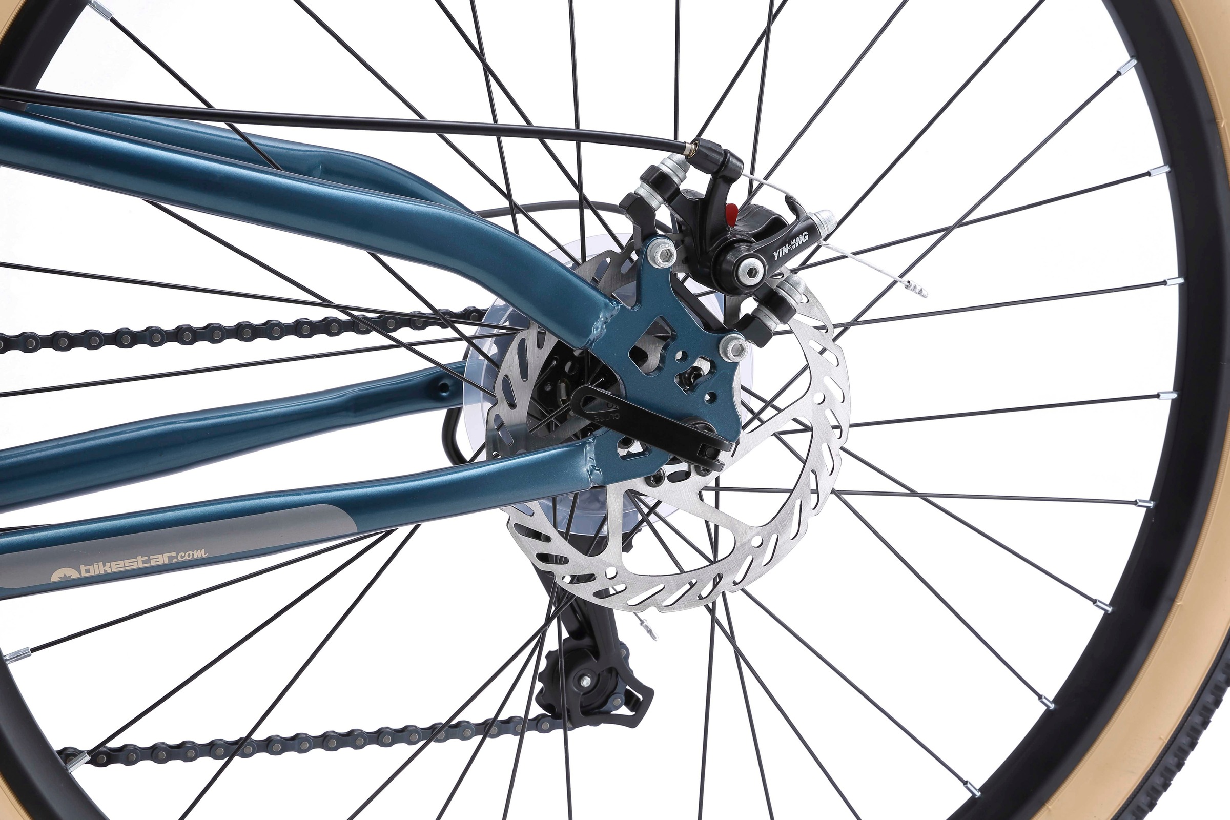 Bikestar Mountainbike, 21 Gang, Shimano, RD-TY300 Schaltwerk, Kettenschaltung, für Damen und Herren, Kettenschaltung