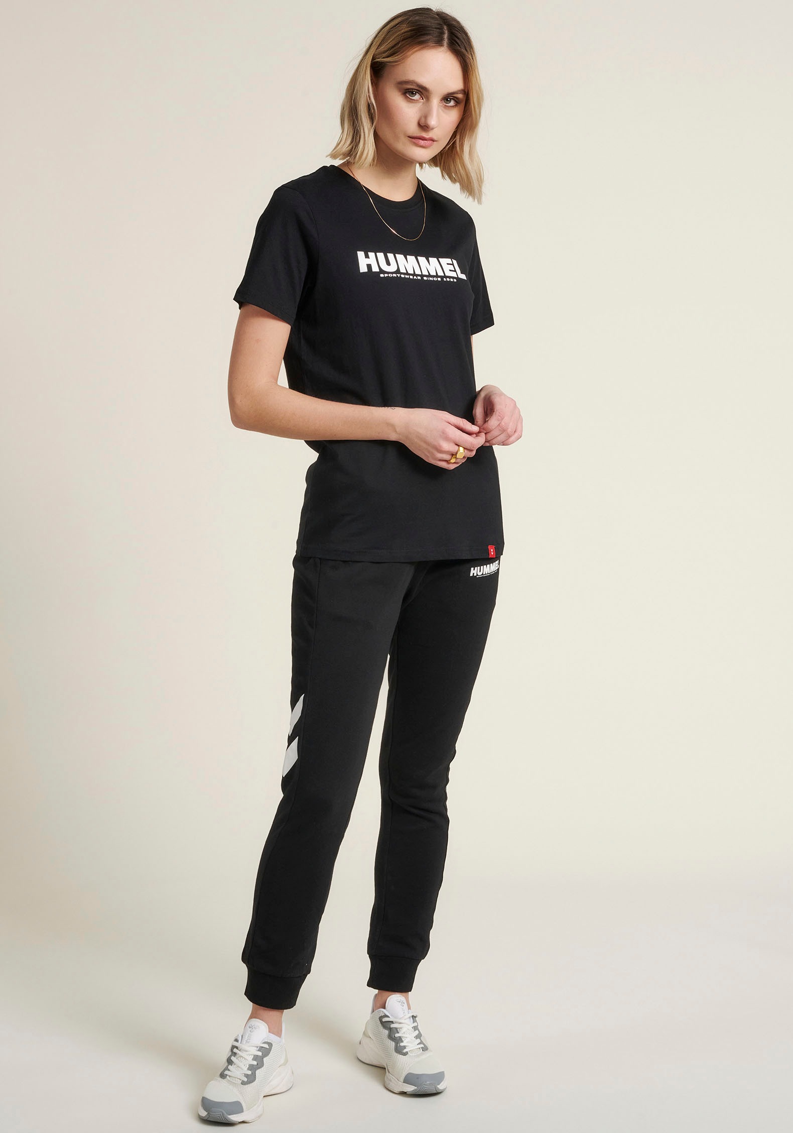 hummel T-Shirt, mit Logo Print