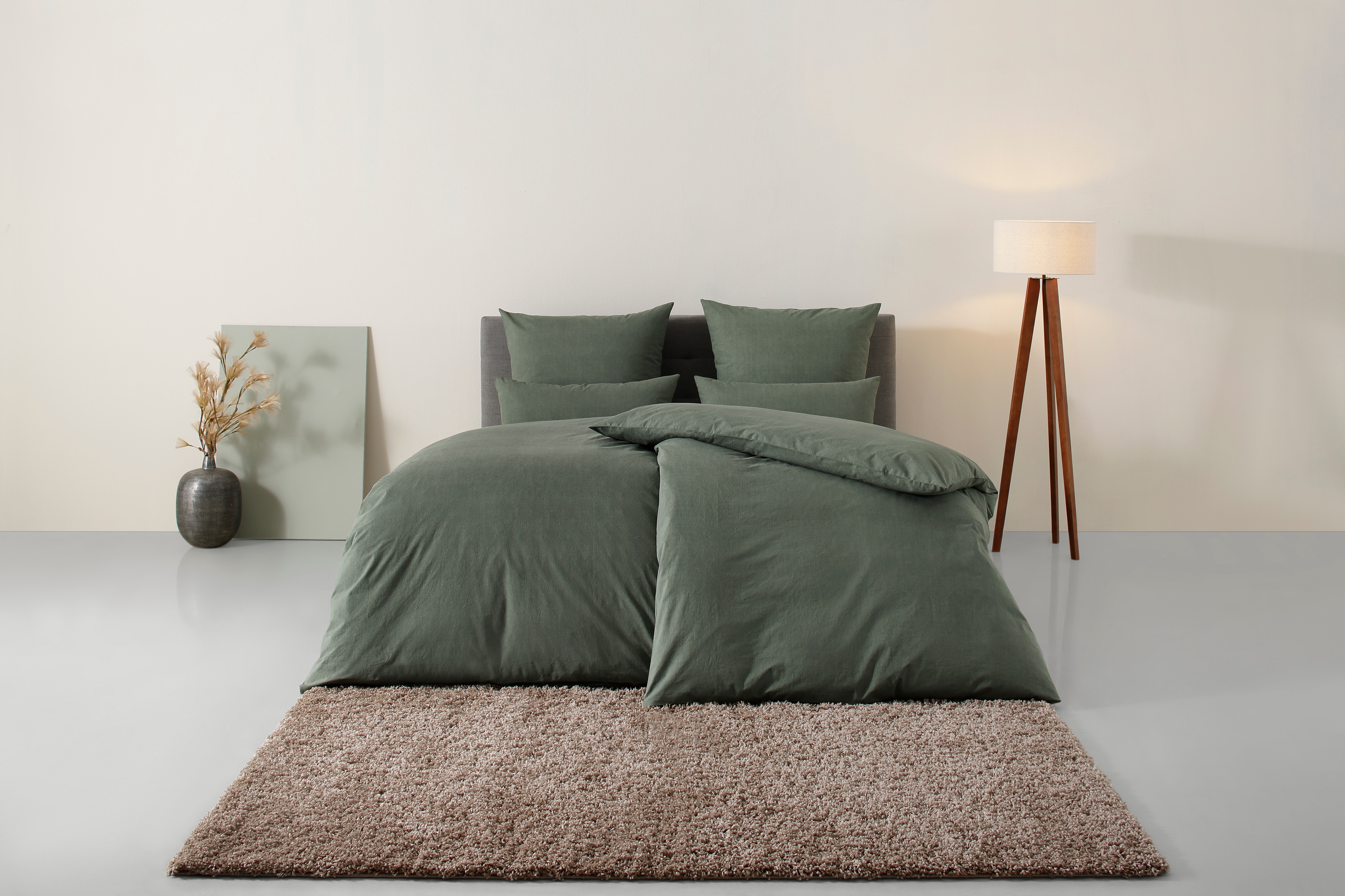 OTTO home "Melli" 2 Bettwäsche aus Baumwolle, Leinen-Look in Melange-Optik