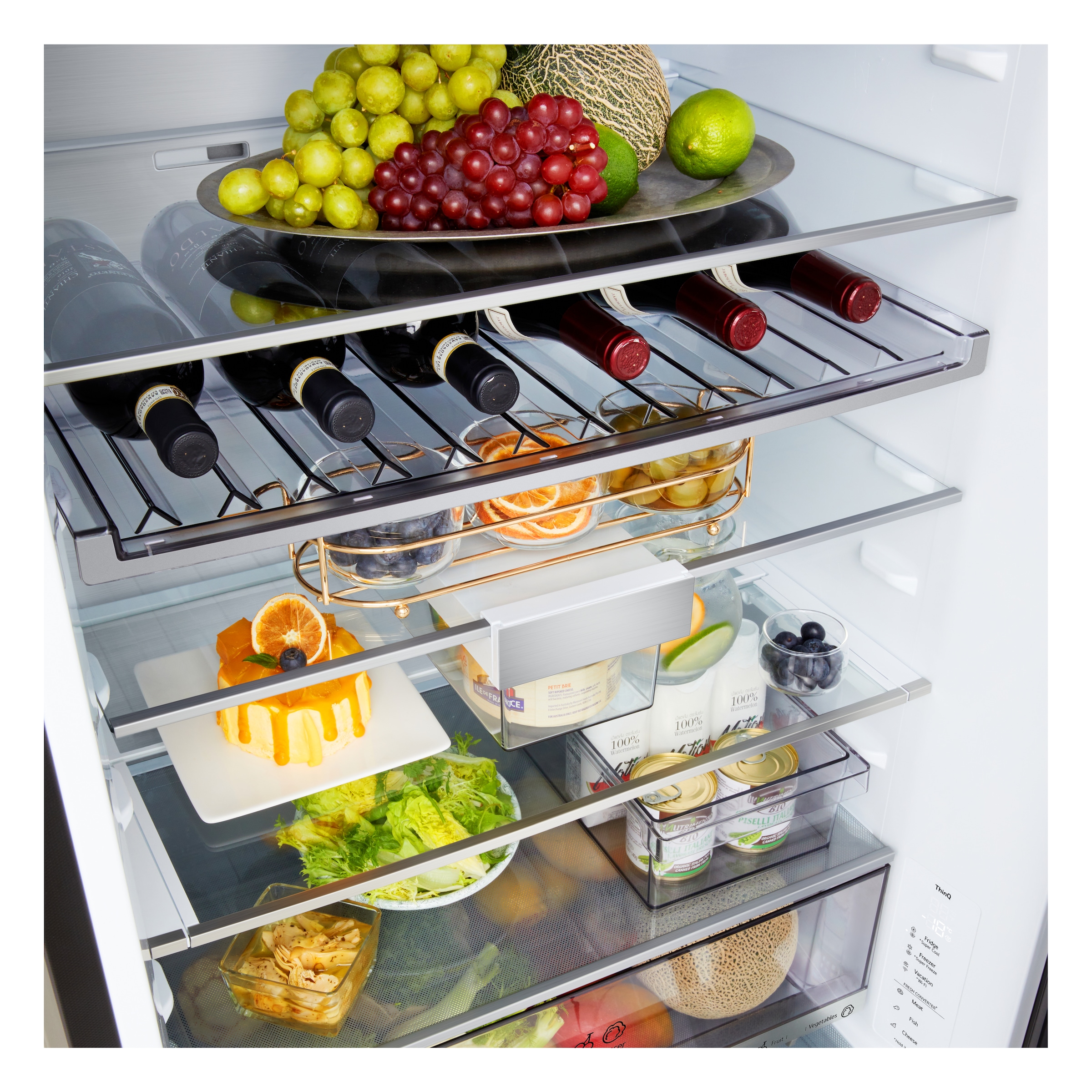 LG Kühl-/Gefrierkombination Serie 7 »GBBW726AEV« 186 cm hoch 69,7 cm breit Vollintegrierbarer Kühlschrank dank frontaler Luftzufuhr und Abluft