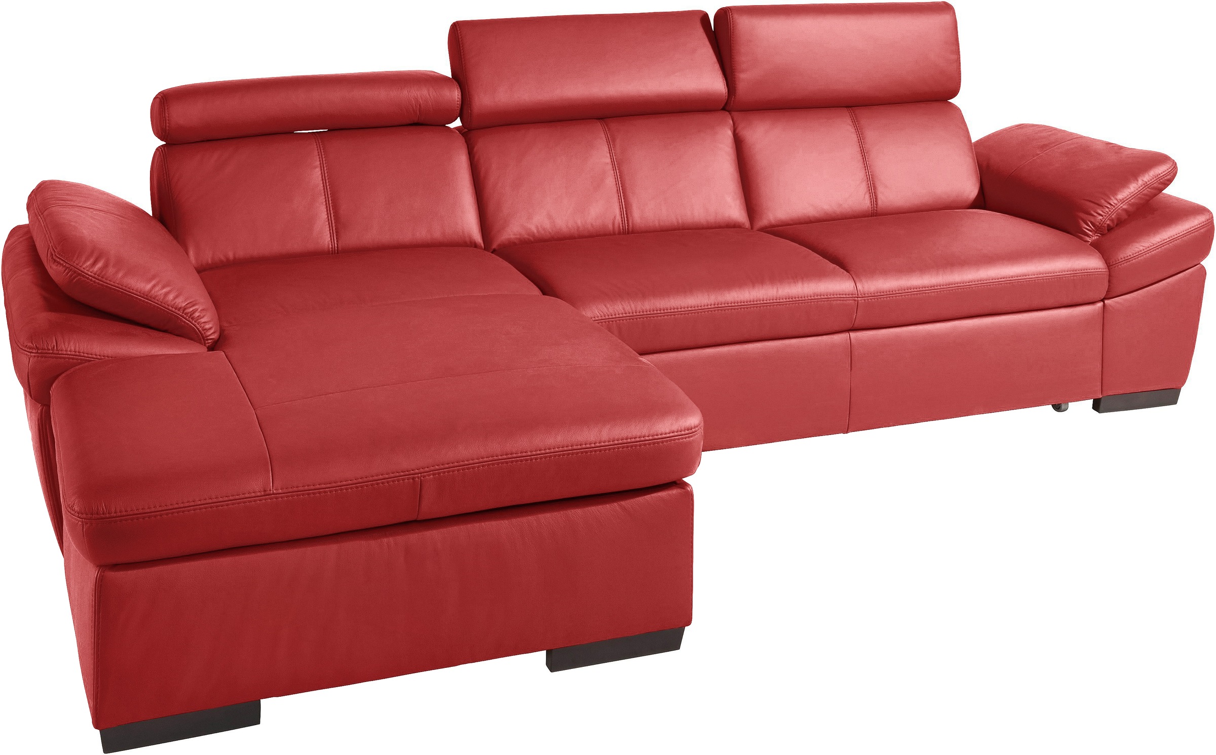 exxpo - sofa fashion Ecksofa »Salerno, klassisch modernes Funktionssofa, hoher Sitzkomfort, L-Form«, inkl. Kopf- und Armteilverstellung, wahlweise mit Bettfunktion