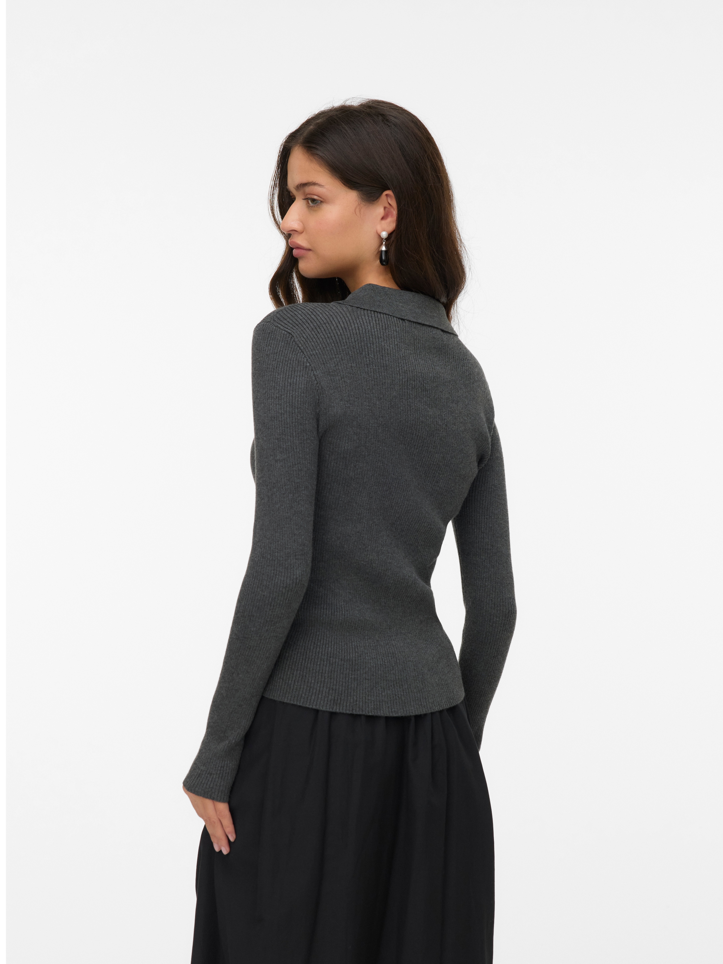 Vero Moda Polokragenpullover »VMSILJERIB LS POLONECK PULLOVER NOOS«