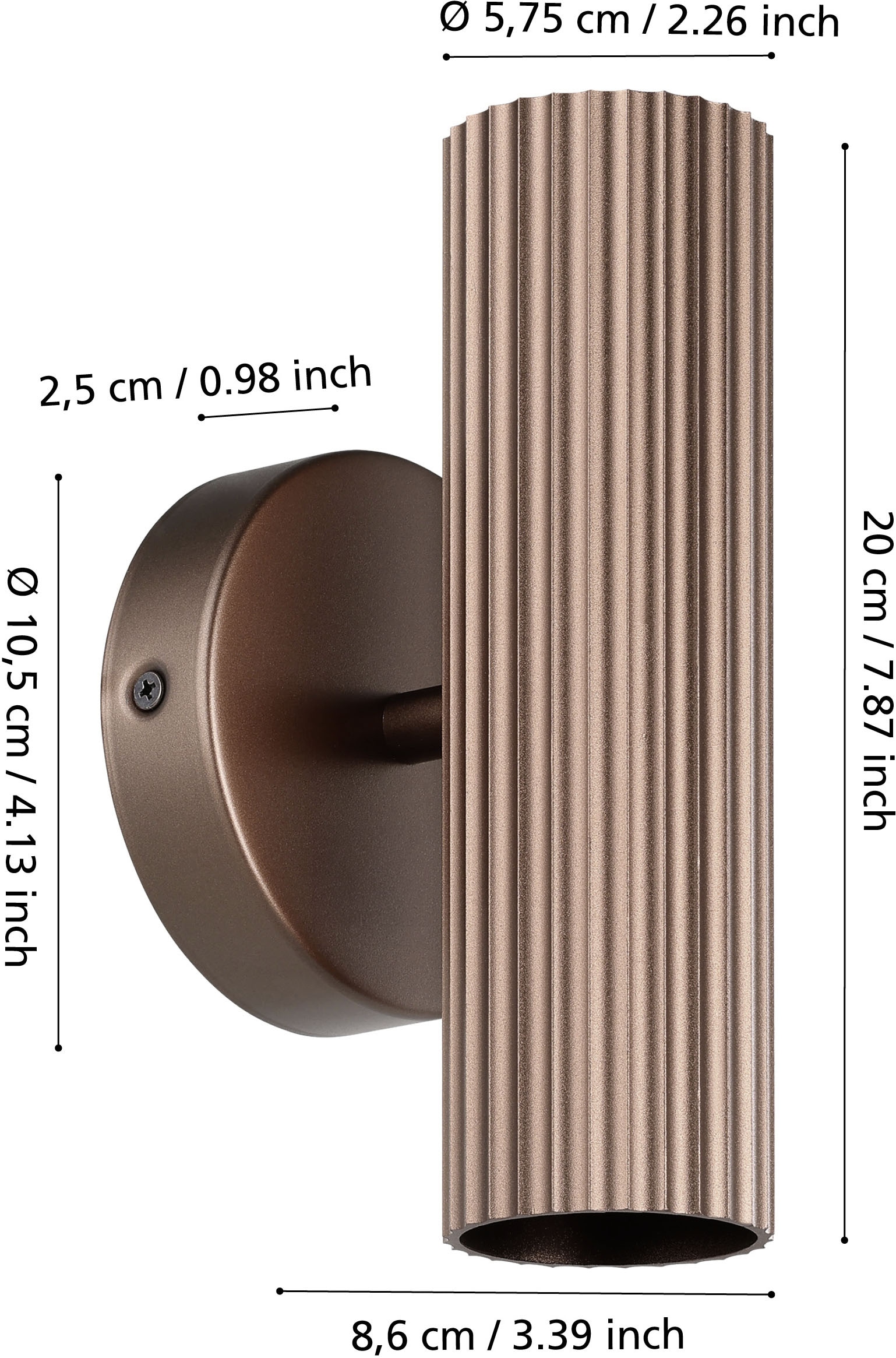 EGLO Wandleuchte »PORTILLO Wandlampe - Alu, Stahl - GU10 - 2X5W - IP20« GU10 1 Stk. Wandstrahler, Wandspot, Wohnzimmer, Flur, L10,5 x H20 x AL8,5 cm
