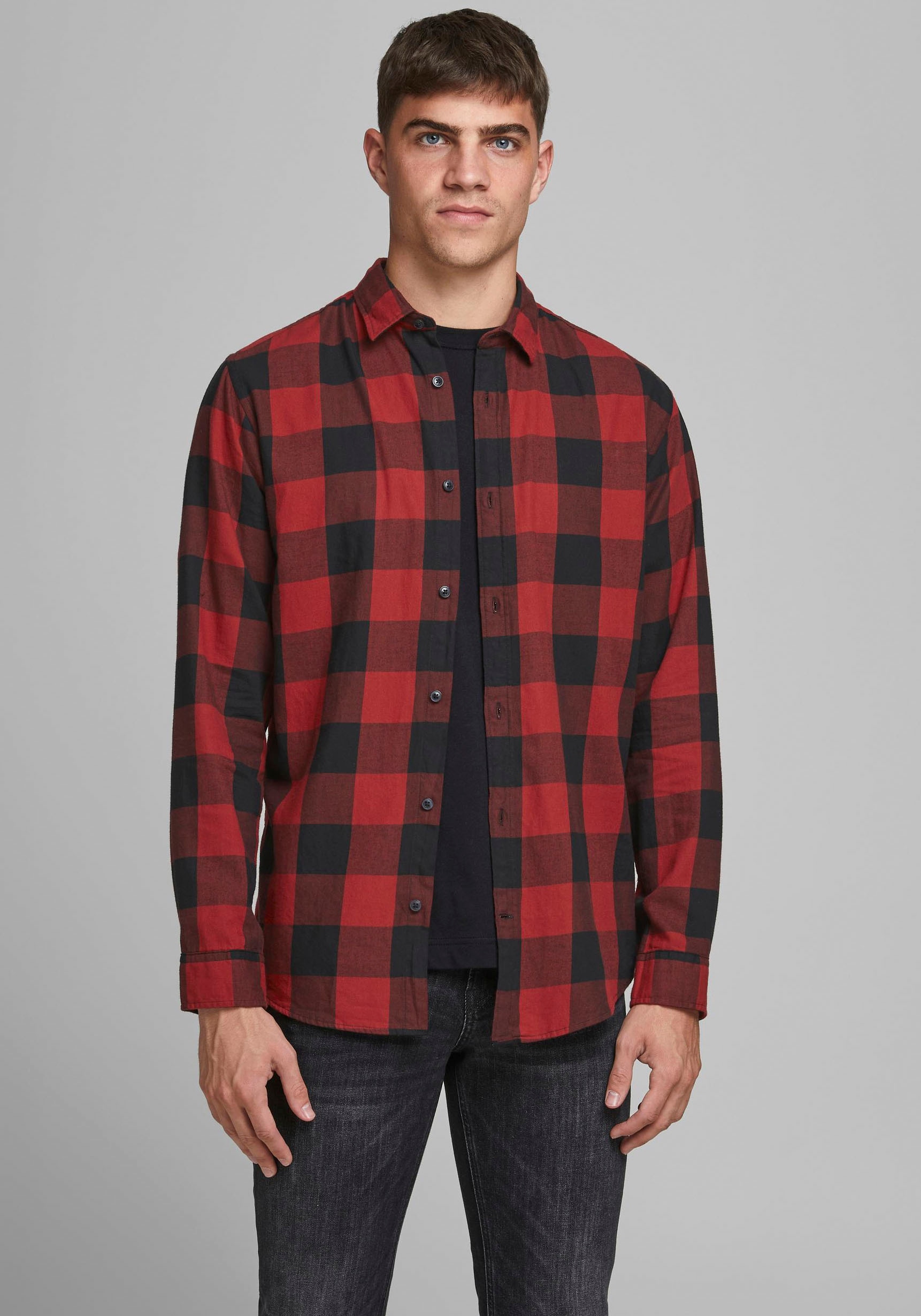 Jack & Jones Langarmhemd "JJEGINGHAM TWILL SHIRT L/S NOOS"