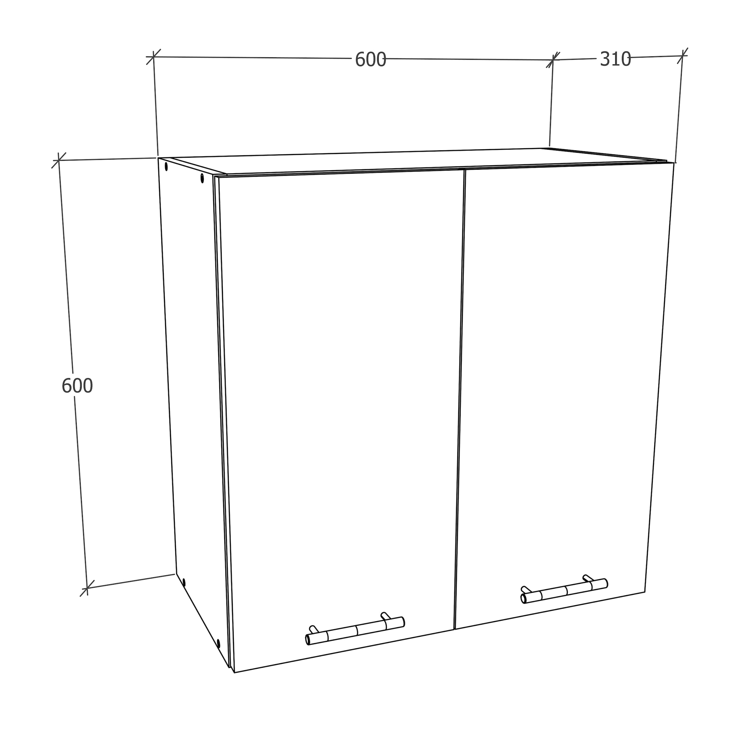 VCM Hängeschrank »Küchenschrank B. 60 cm Hängeschrank Küche Esilo«