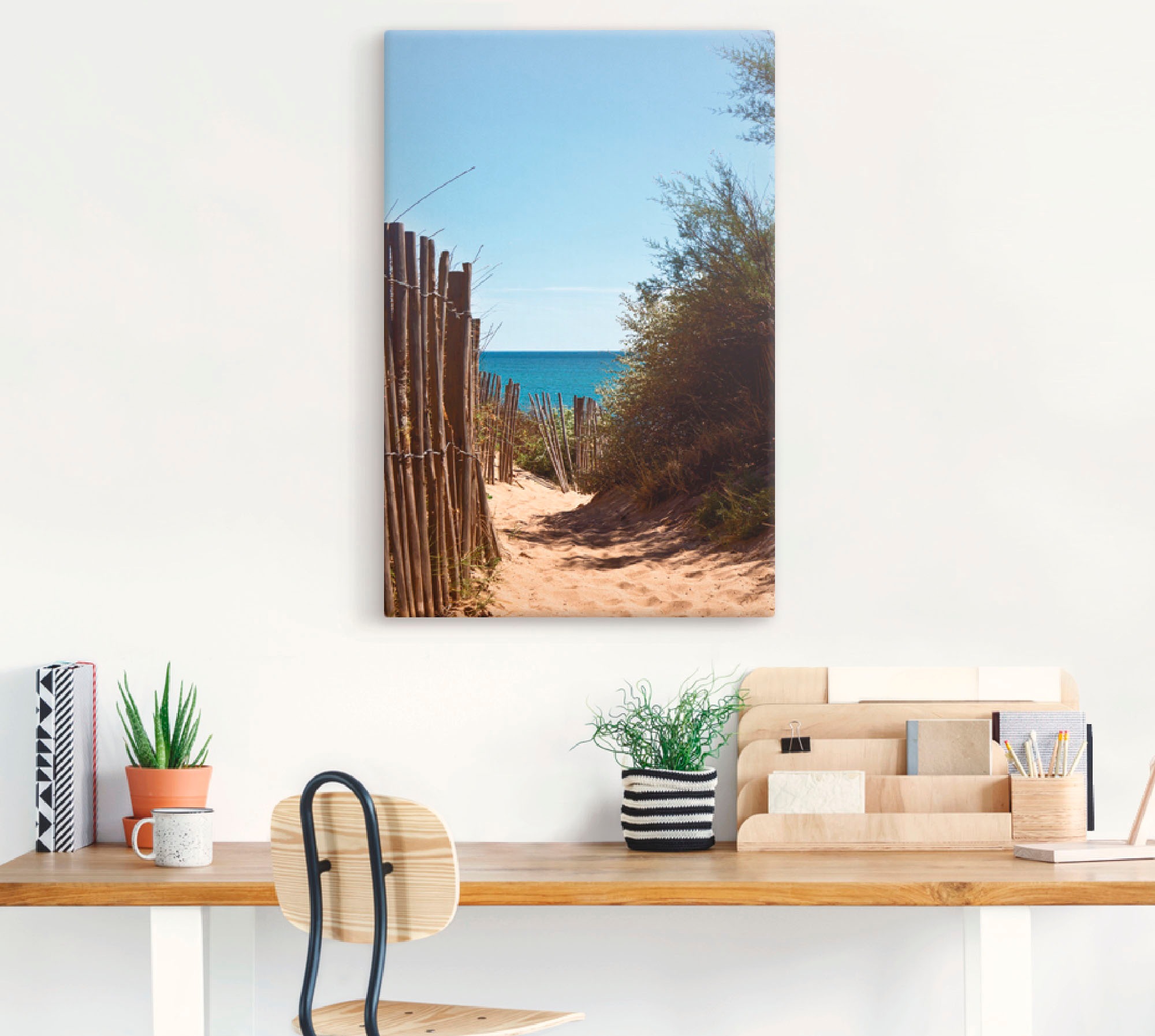 Artland Leinwandbild "Strandzugang zum Serignan Plage" Strand 1 Stk. tlg. a günstig online kaufen