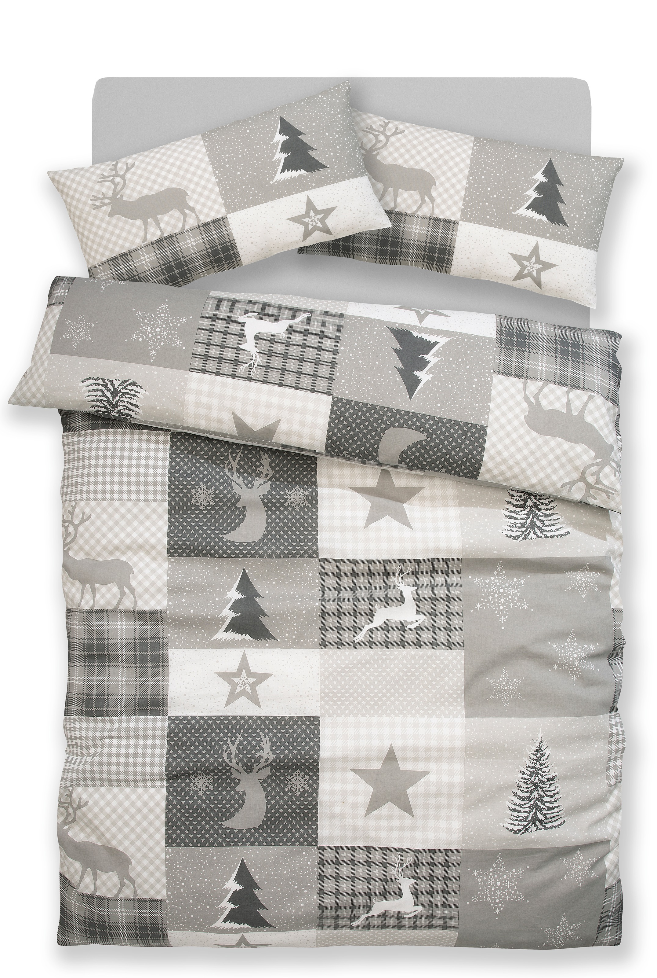 Home affaire Bettwäsche "Nicholas" 2 Stk. tlg. Weihnachtsbettwäsche, Winter günstig online kaufen