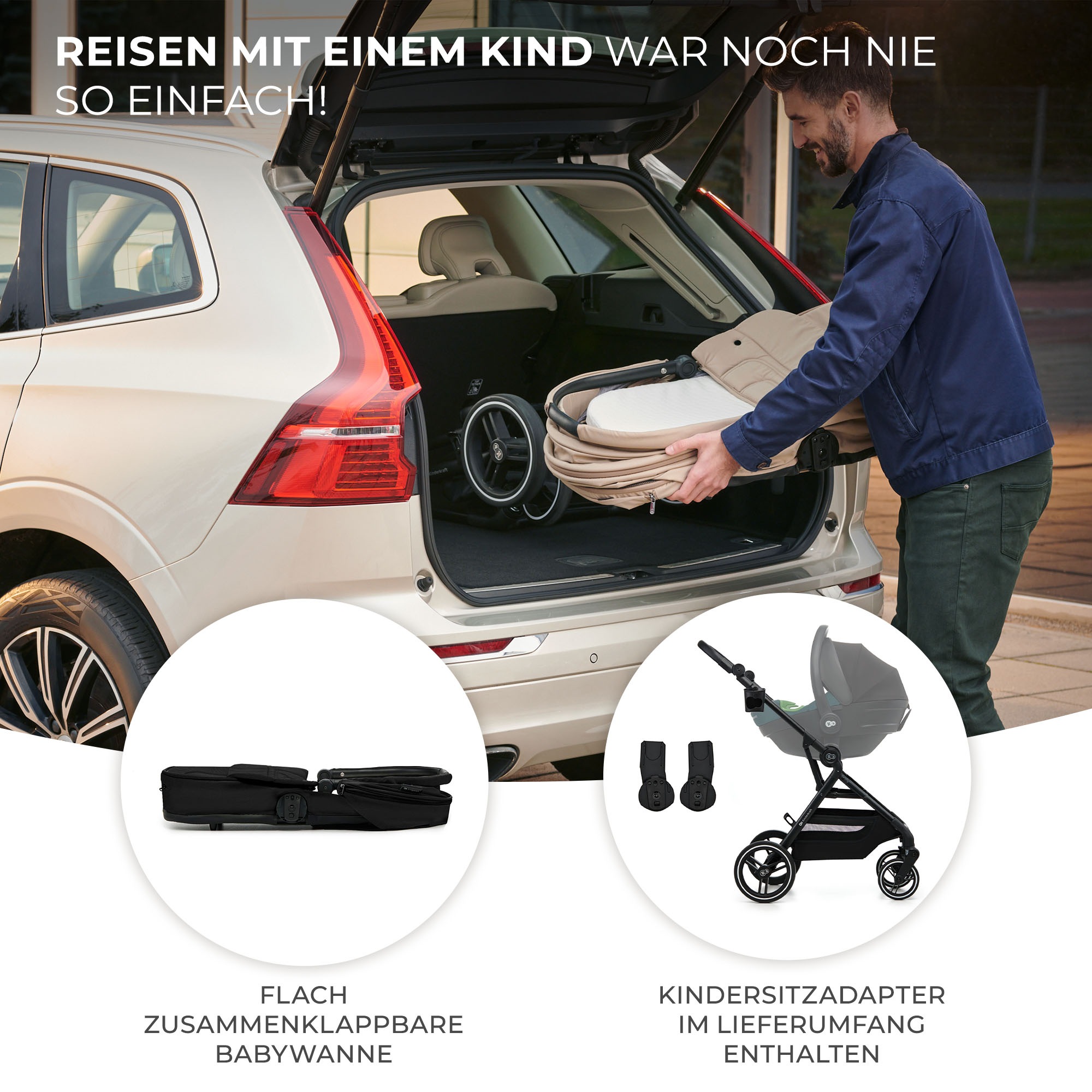 Kinderkraft Kombi-Kinderwagen »YOXI 2IN1« 22 kg