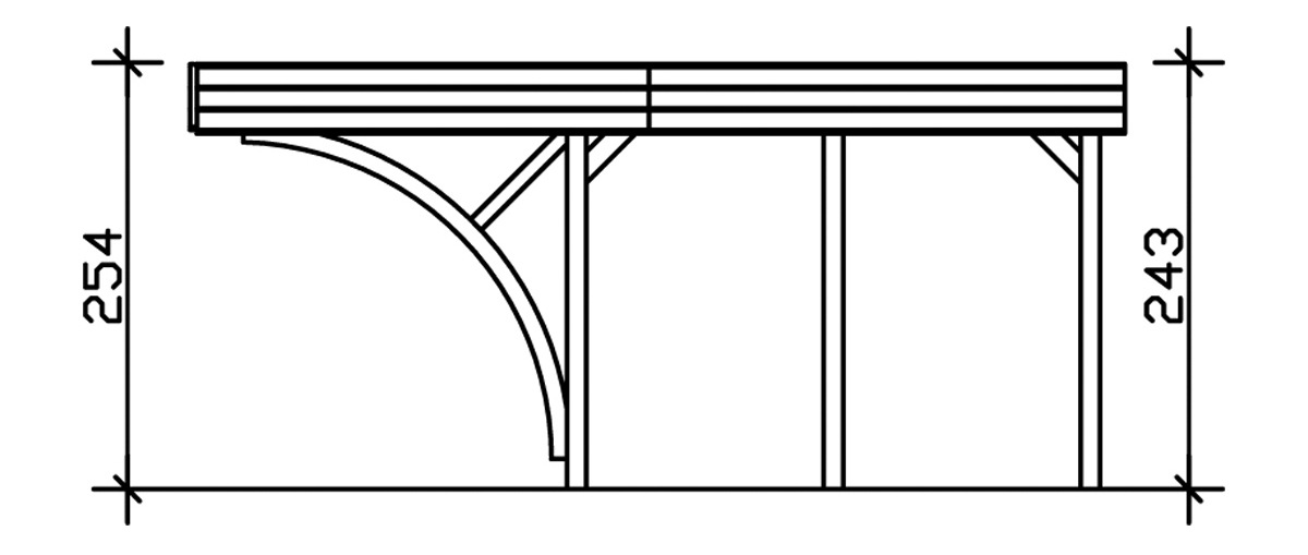 Skanholz Doppelcarport »Friesland 8«, Holz, 514 cm, braun