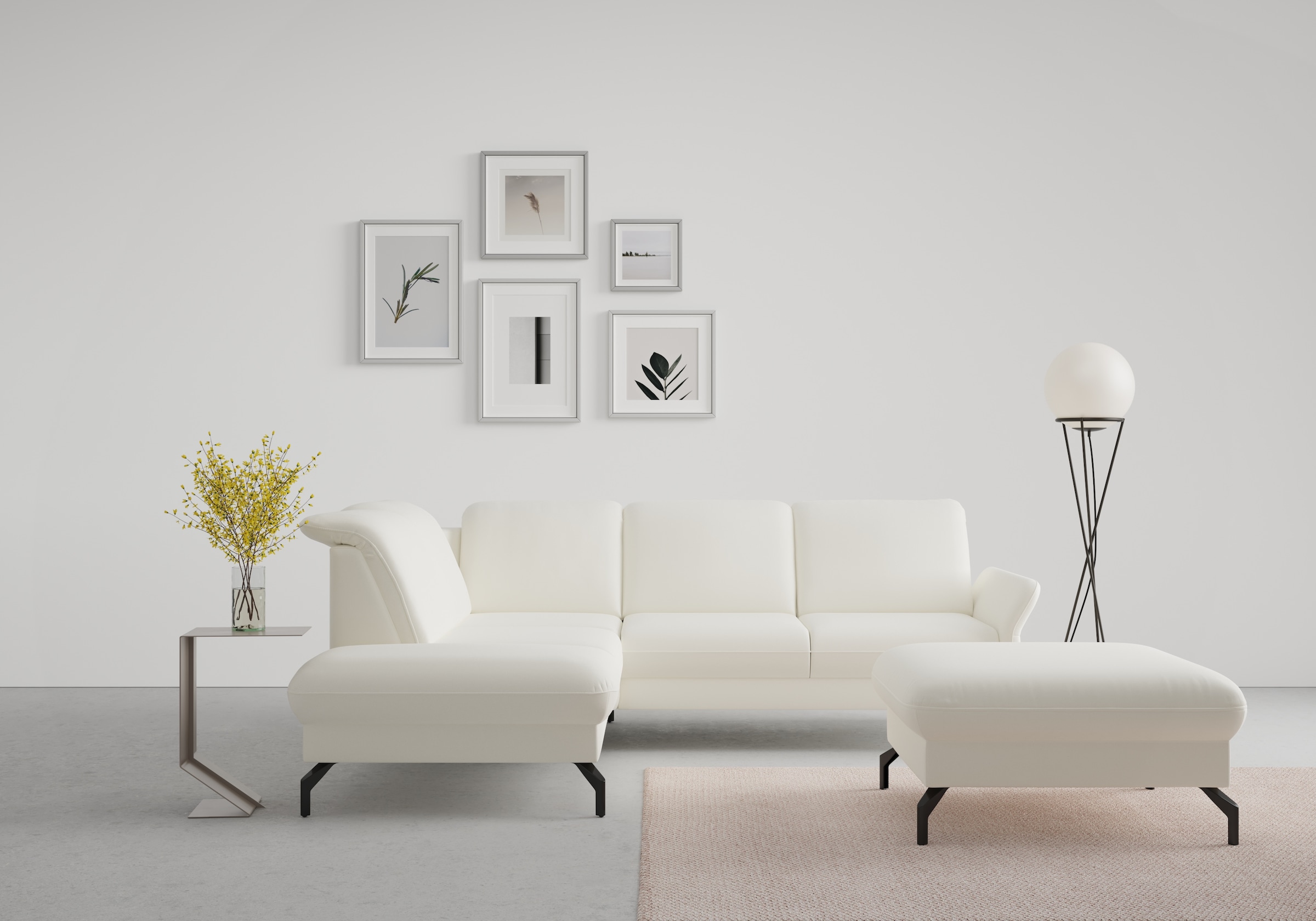 Ecksofa SIT & MORE "Fashion L-Form", beige (creme), B:250cm H:84cm T:207cm, Sofas, Ecksofa, wahlweise mit Kopfteilverstellung und Vorziehsitz, motorisch 7