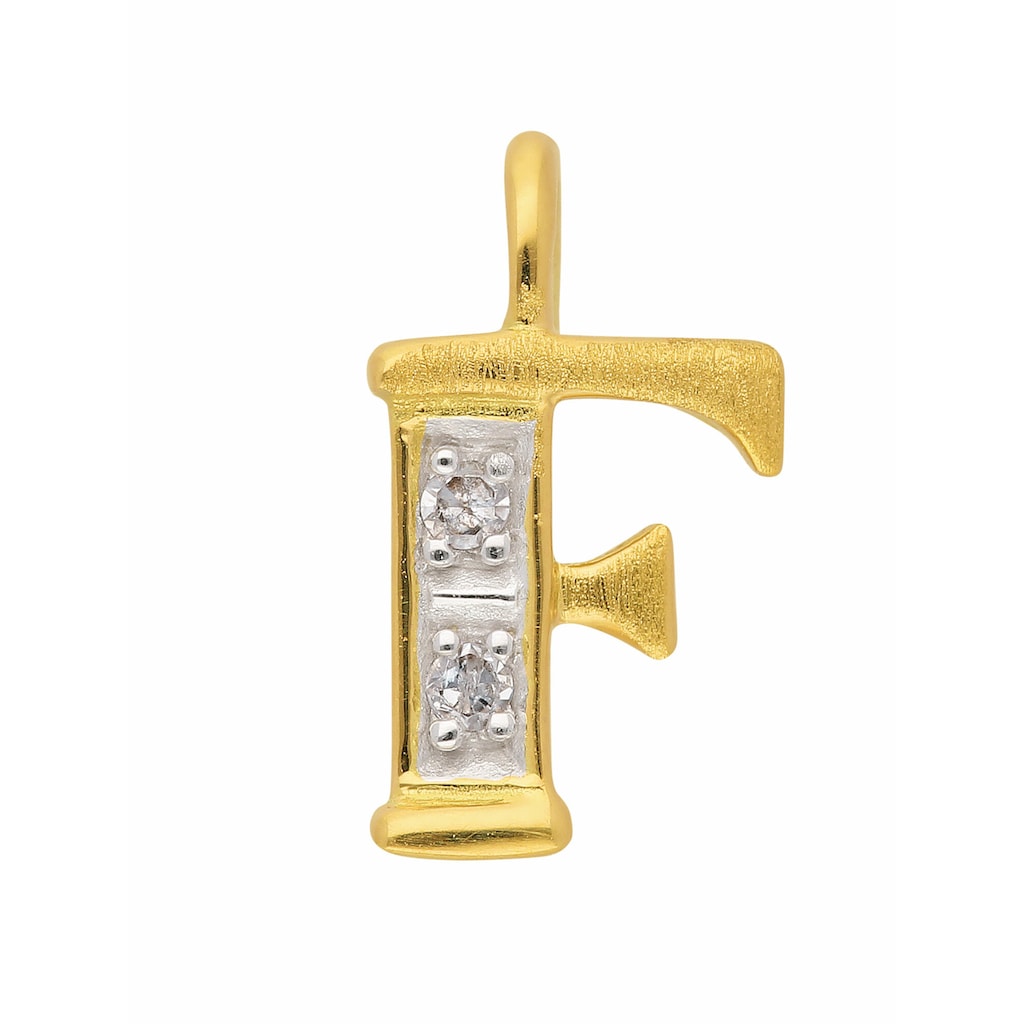 Adelia´s Buchstabenanhänger »585 Gold Buchstabenanhänger mit Diamant« mit Diamant  Goldschmuck für Damen & Herren