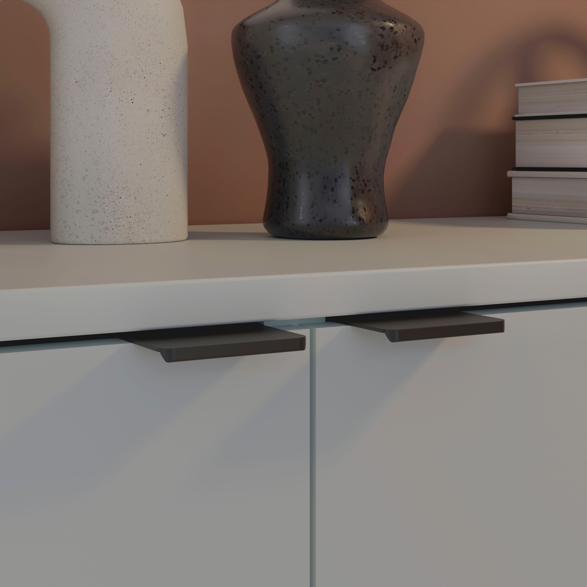 FORTE Sideboard »Ganymede«, Sideboard, Stauraum, Schublade; Metallgriffe, 4 Dekore, Breite 119,8cm