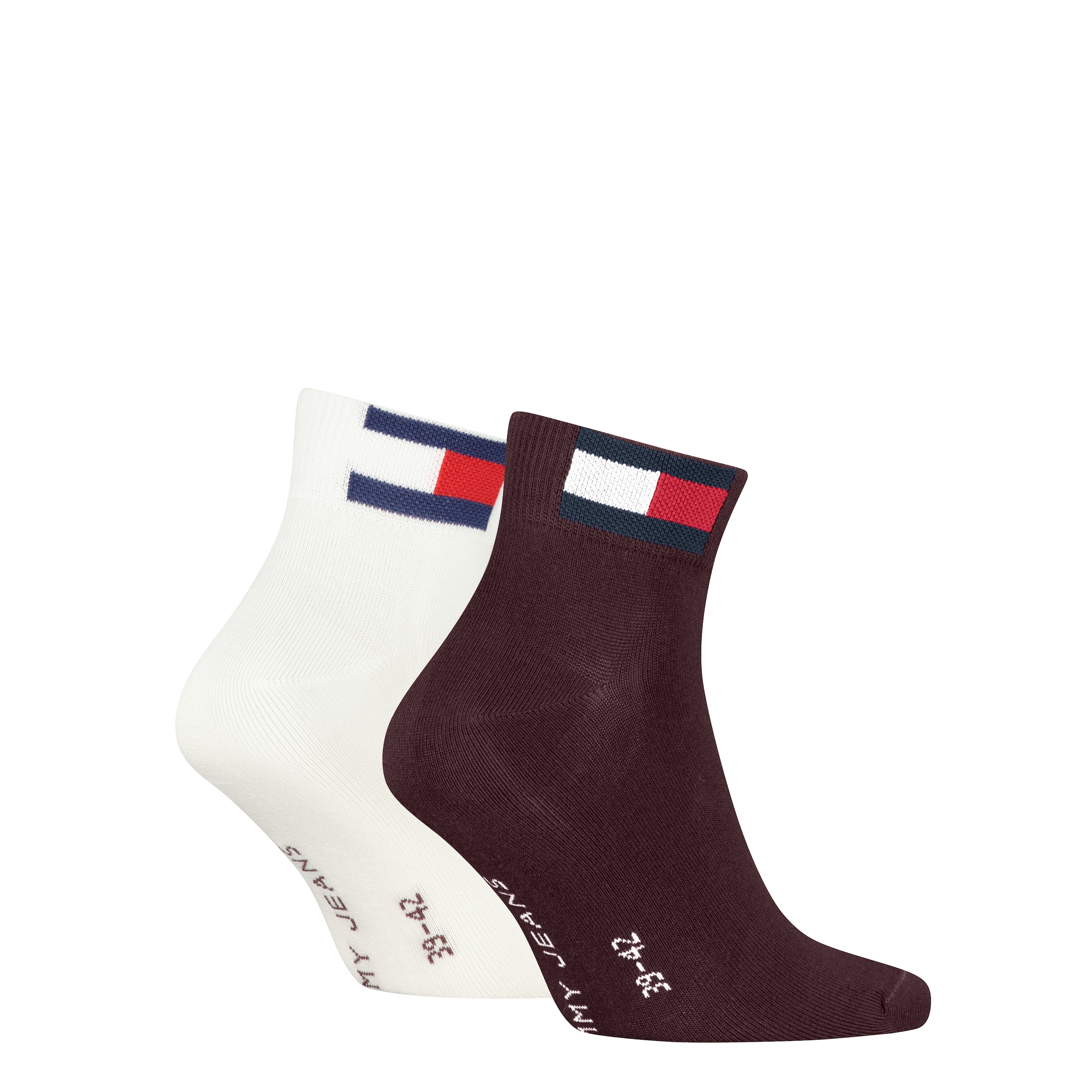 Tommy Hilfiger Kurzsocken »TH UNI TJ QUARTER 2P FLAG« 2 Paar,  Verstärkte Ferse und Spitze für zusätzliche Strapazierfähigkeit