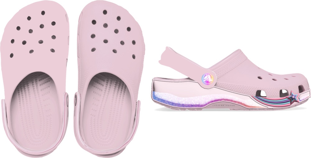 Crocs Clog »Classic Star Sparkle Clog K«, Freizeitschuh, Sandale mit coolem Motiv