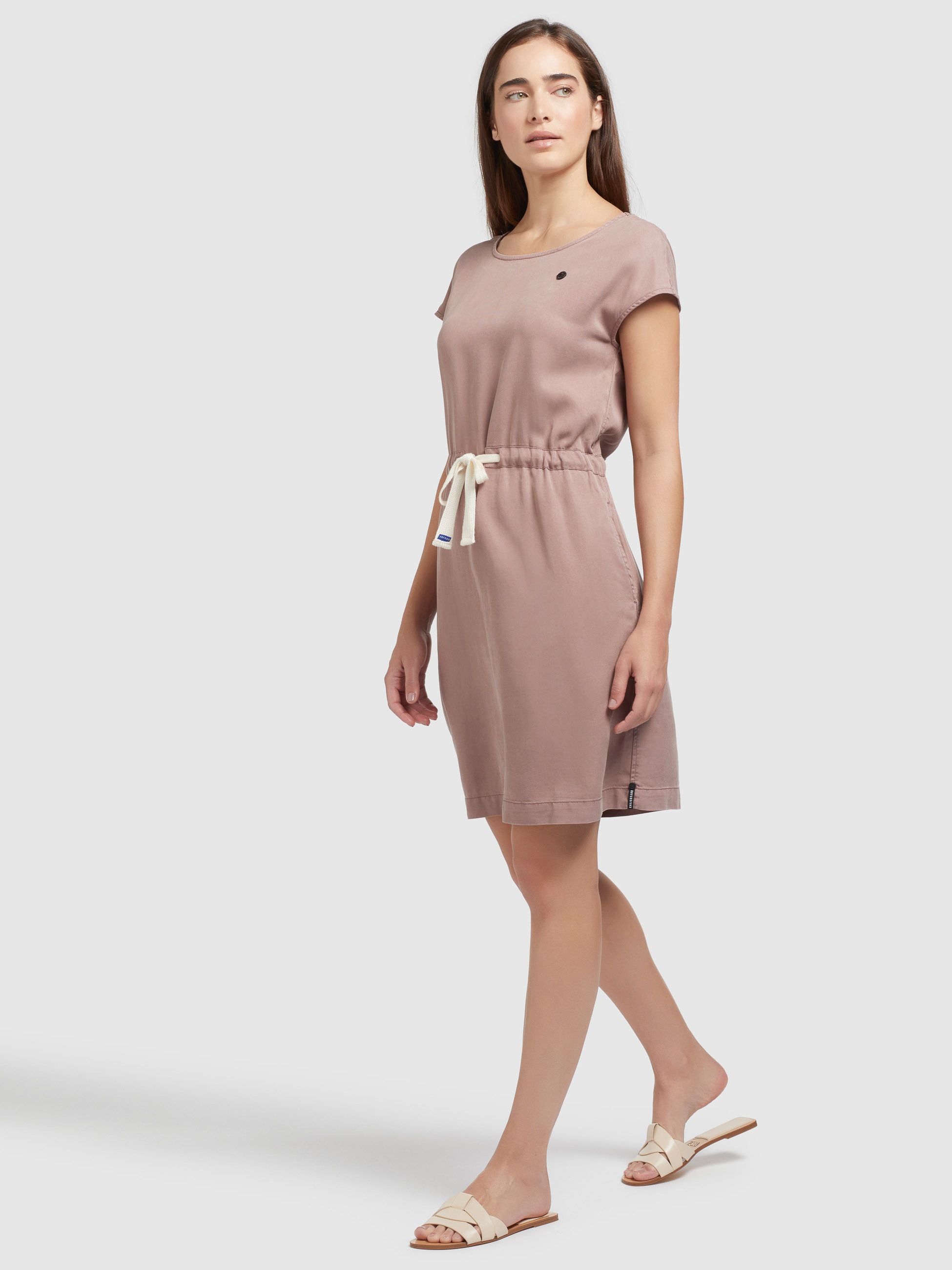 khujo Shirtkleid »HEDIYE«, mit breitem Taillenzug und Eingrifftaschen