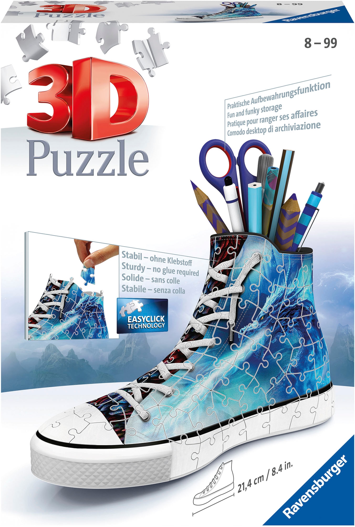 3D-Puzzle »Sneaker Mystische Drachen«, Made in Europe; FSC®- schützt Wald - weltweit