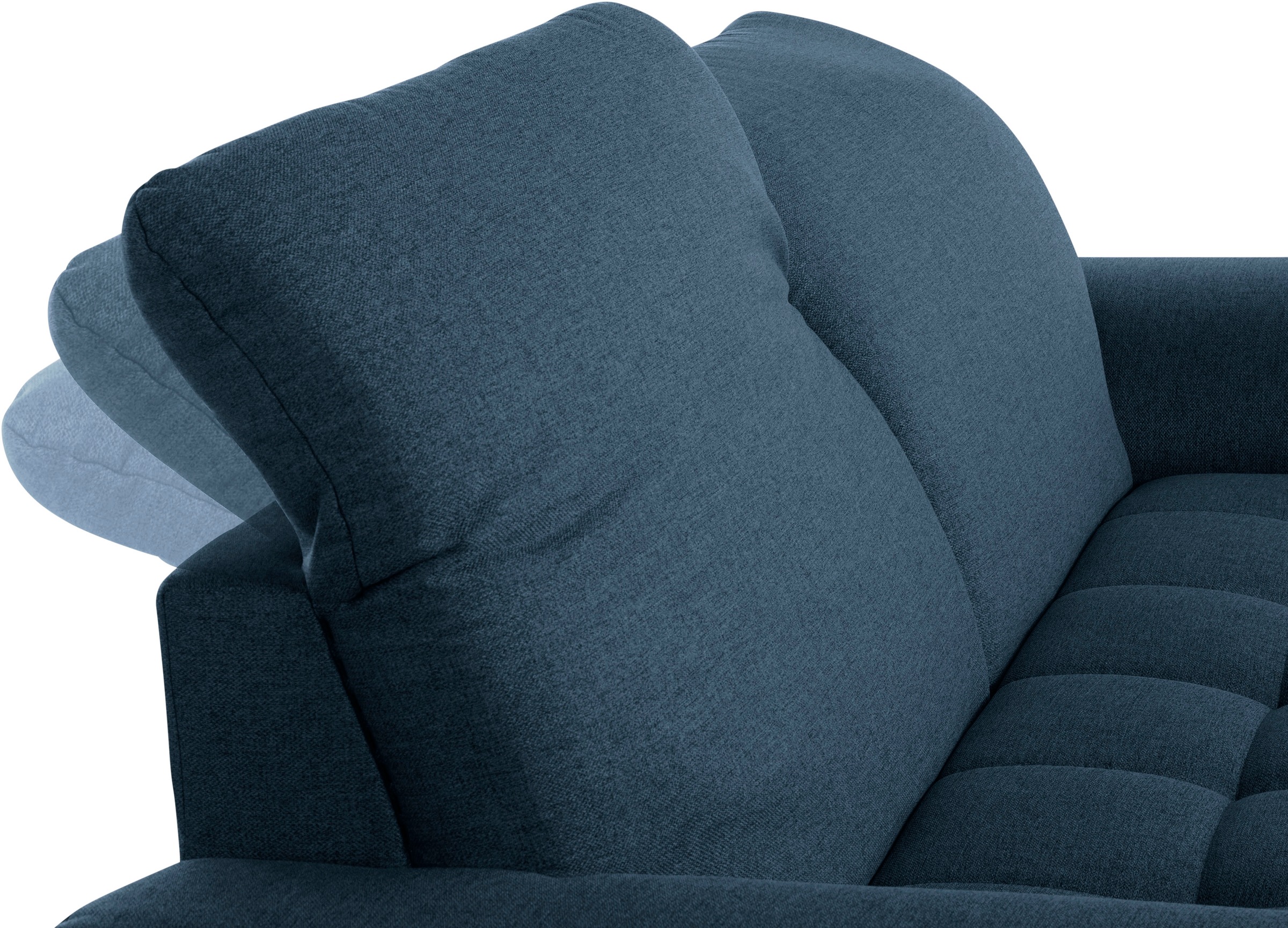 DOMO collection 2,5-Sitzer »Franzi«, wahlweise mit Kopfteilverstellung, inklusive Zierkissen