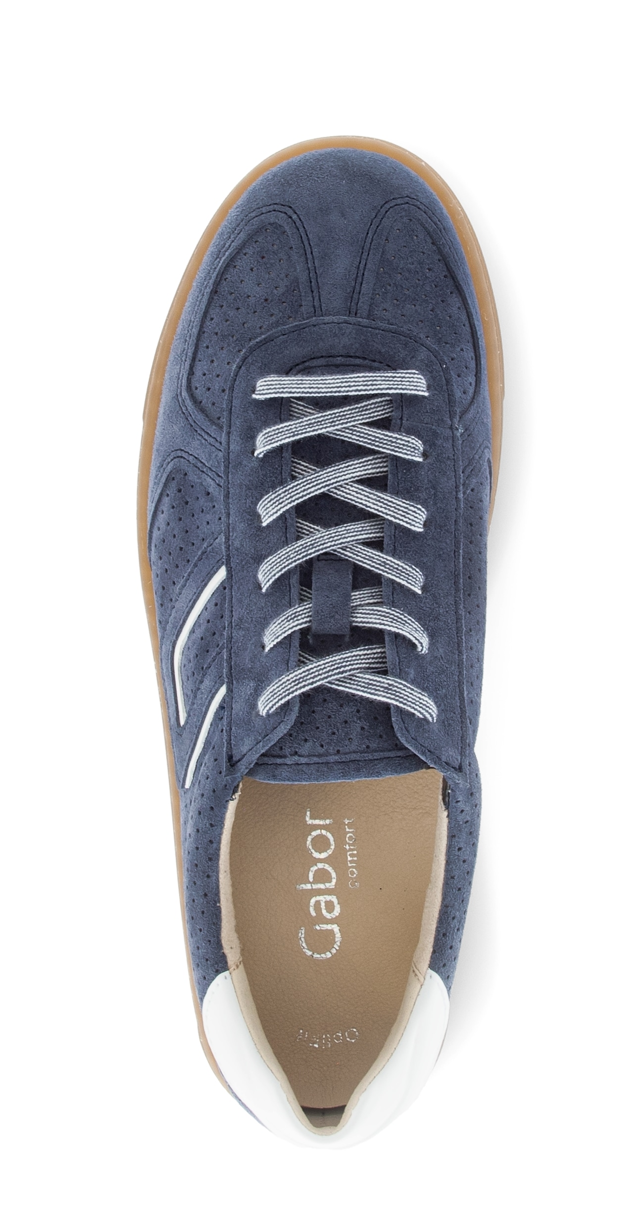 Gabor Sneaker »DAVOS«  , Freizeitschuh, Halbschuh, Schnürschuh mit Lochmuster, Weite H