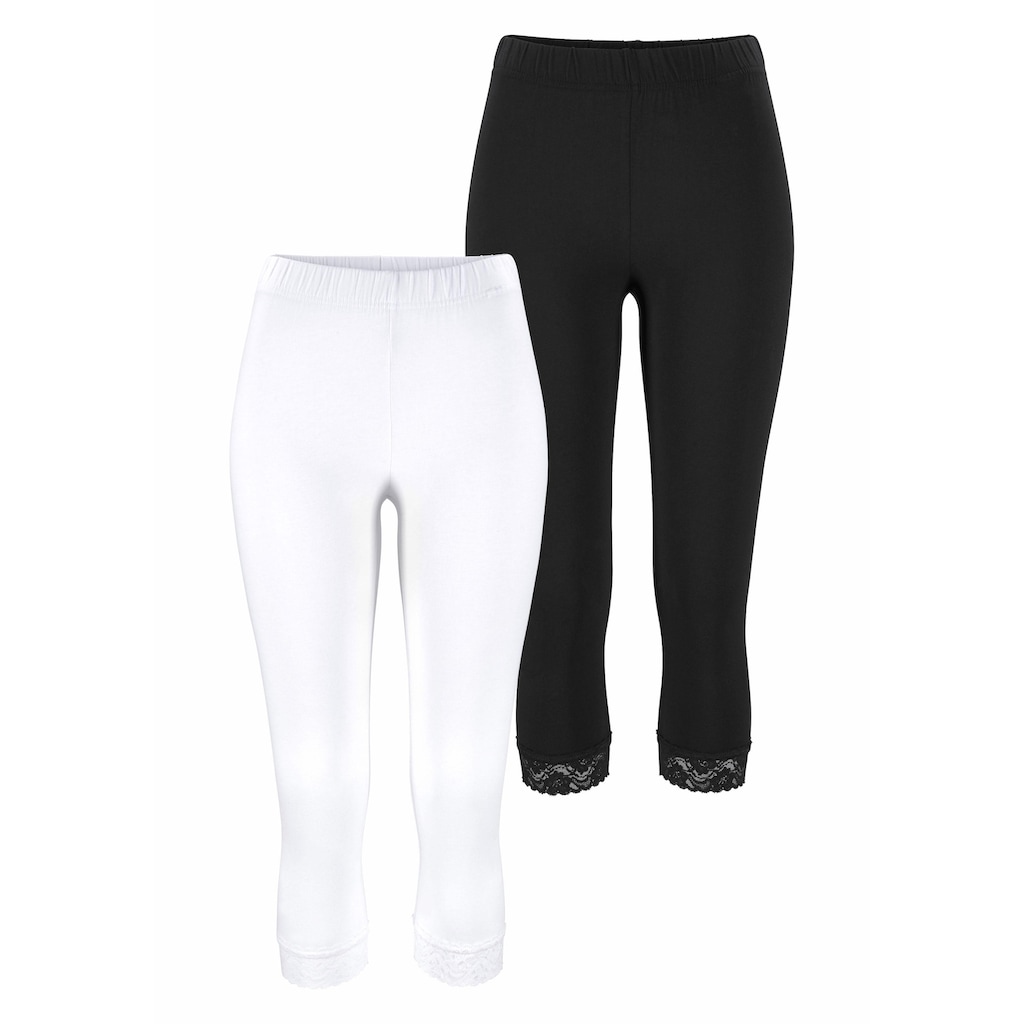 Boysen's Leggings, (Packung, 2er-Pack), mit Spitze