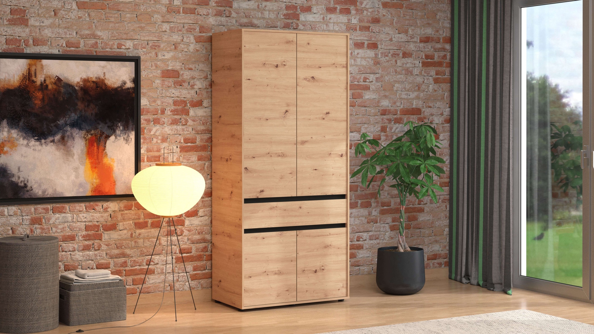 INOSIGN Kleiderschrank "Corbet Schlafzimmerschrank, Drehtürenschrank, Wäsch günstig online kaufen