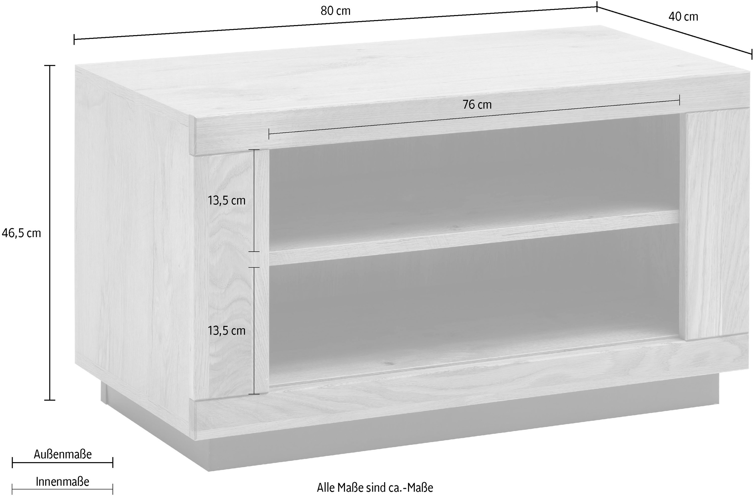 MCA living Sitzbank »Greno Garderobenbank«, (1 St.), 2 offene Fächer, FSC-Mix