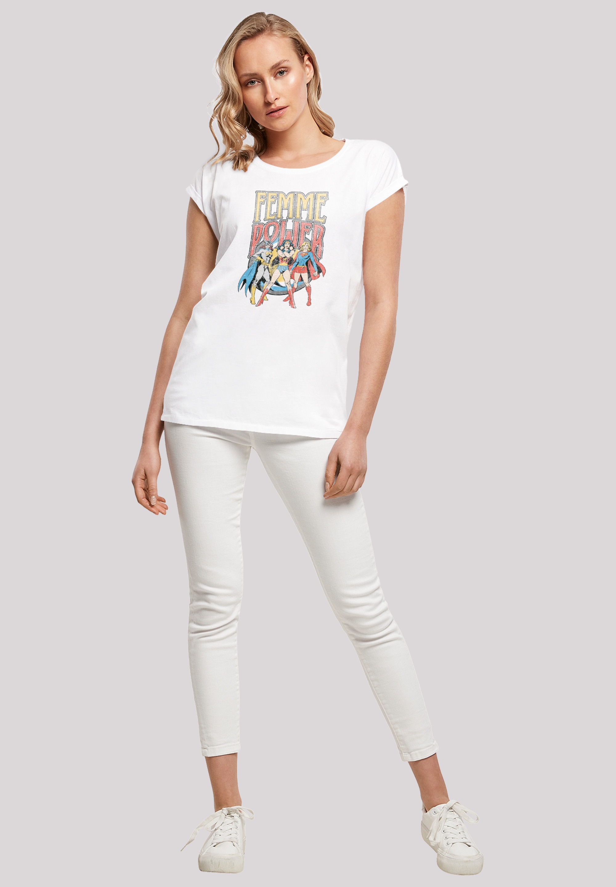 F4NT4STIC T-Shirt »DC Comics Superhelden Wonder Woman Femme Power«, Print
