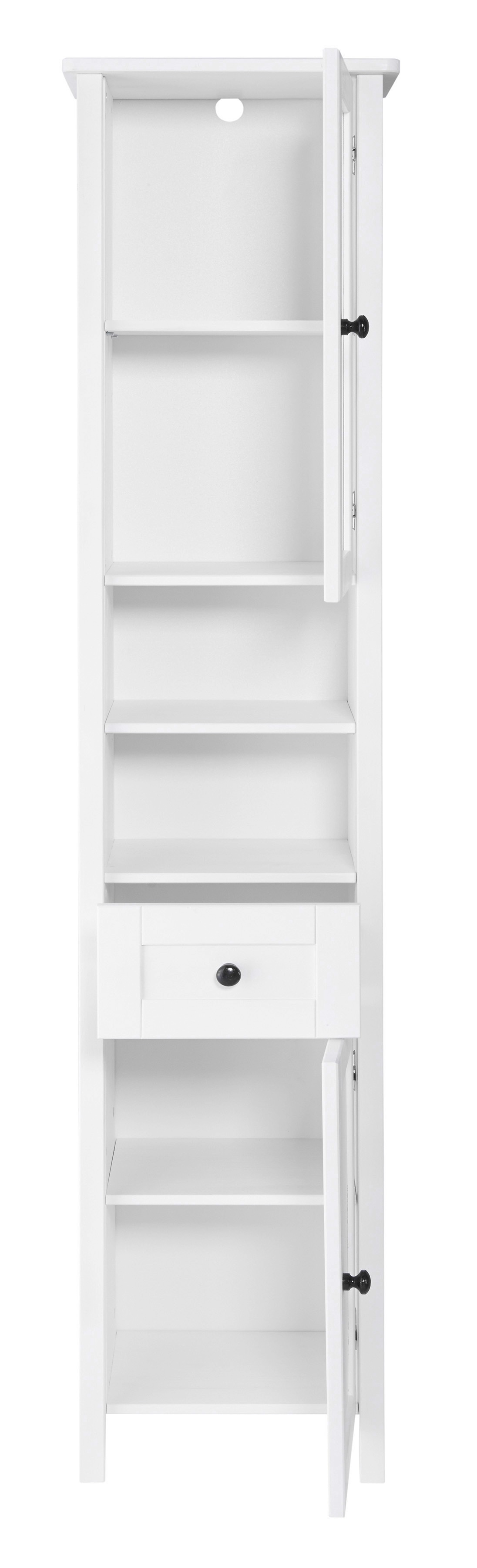 Thumbnail - welltime Hochschrank "Sylt", Badmöbel im Landhaus-Stil, Breite 40 cm, aus Massivholz