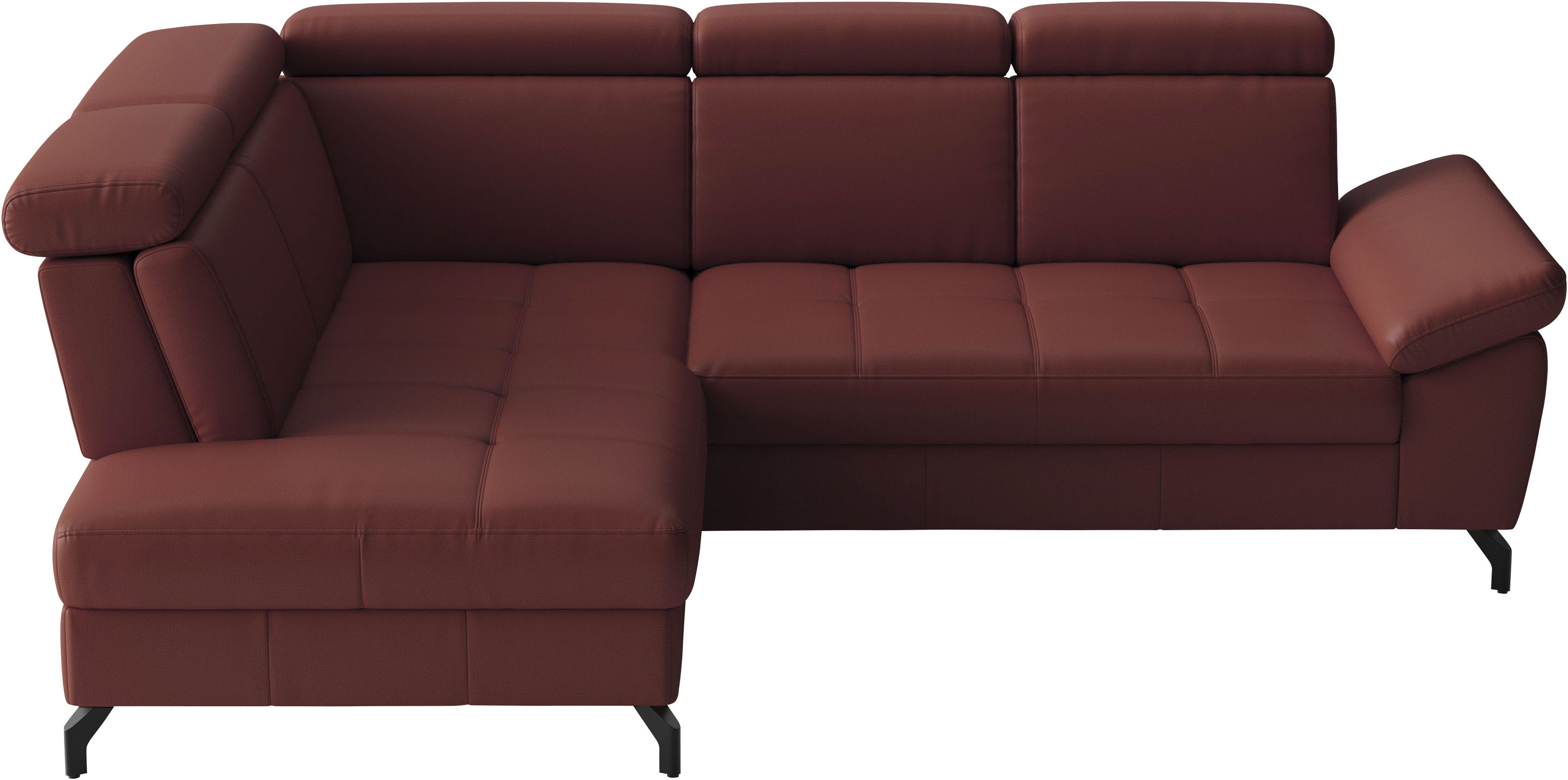 sit&more Ecksofa "Vanity L-Form, B: 254 cm, Leder" Inkl.Sitz-,Kopf-und Armteilverstellung
