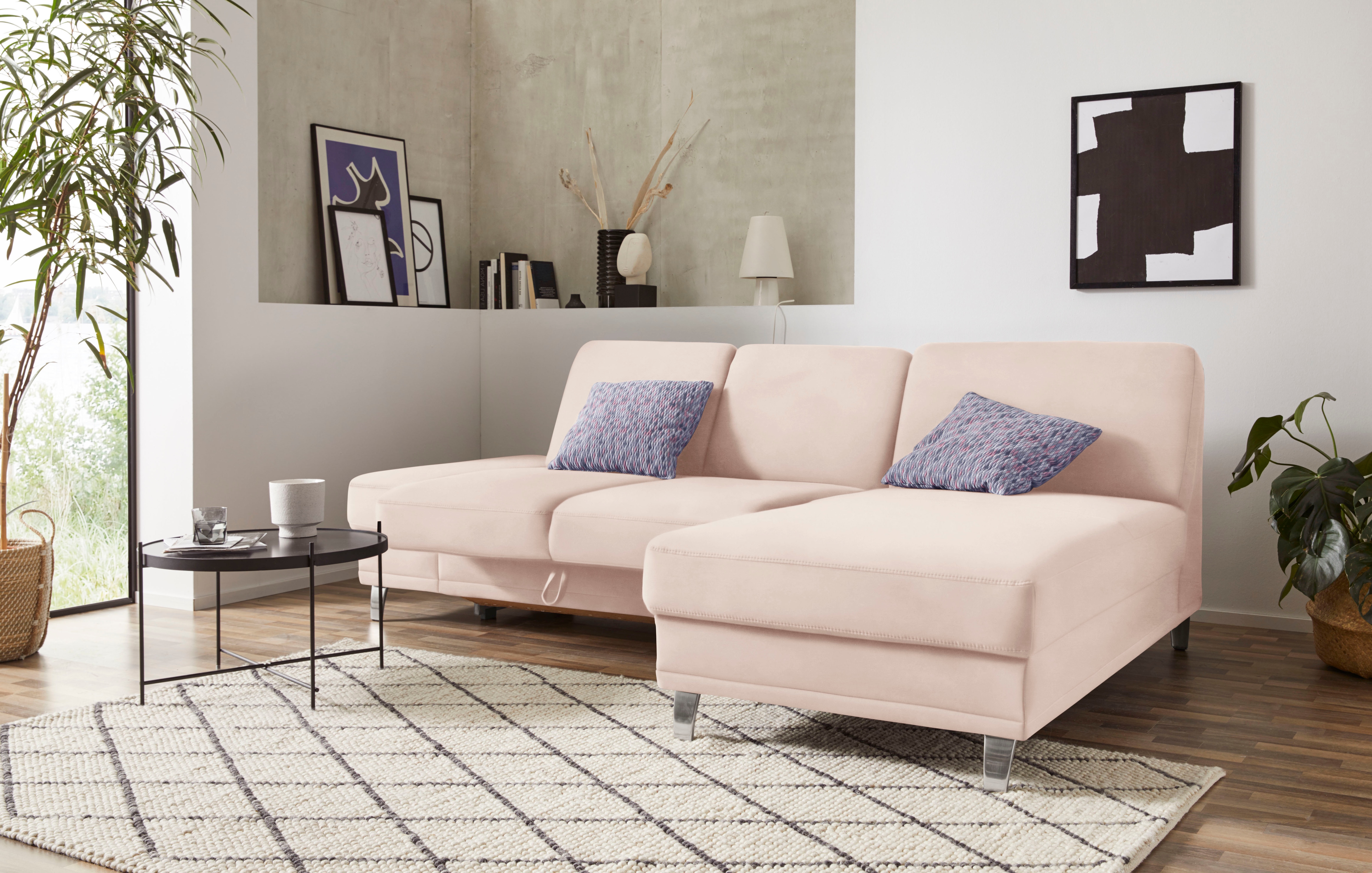 sit&more Ecksofa "Clio L-Form" optional Schlaffunktion oder Vorziehsitz und Bettkasten, Federkern