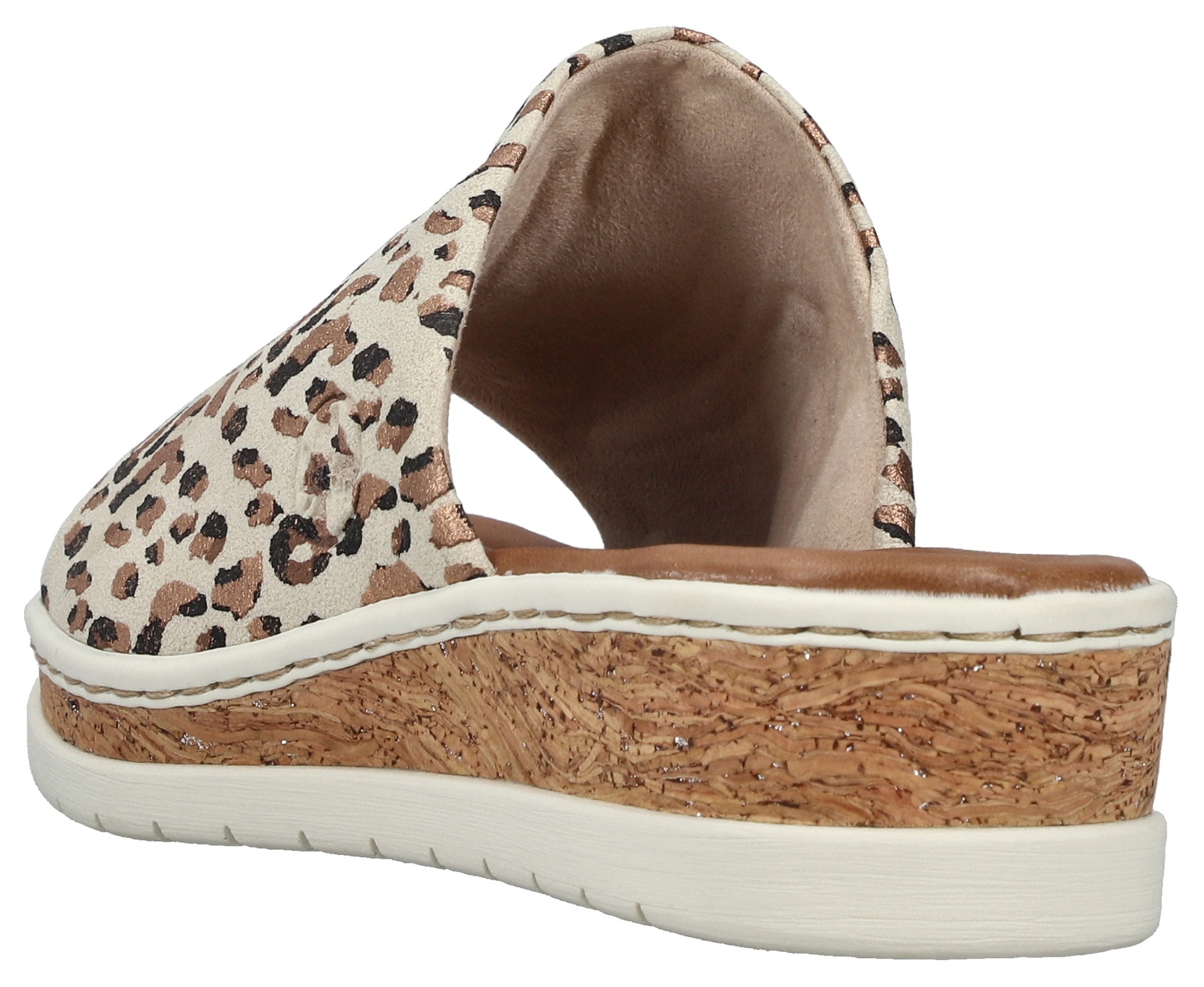 Rieker Pantolette  Sommerschuh, Hausschuh, Keilabsatz, zum Schlupfen