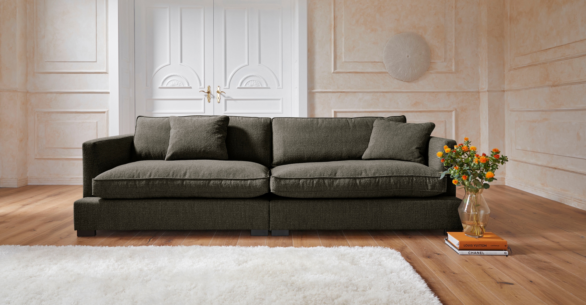Big-Sofa »Annera«, weicher Sitzkomfort, mit extra tiefen Sitzflächen, Füllung mit Federn