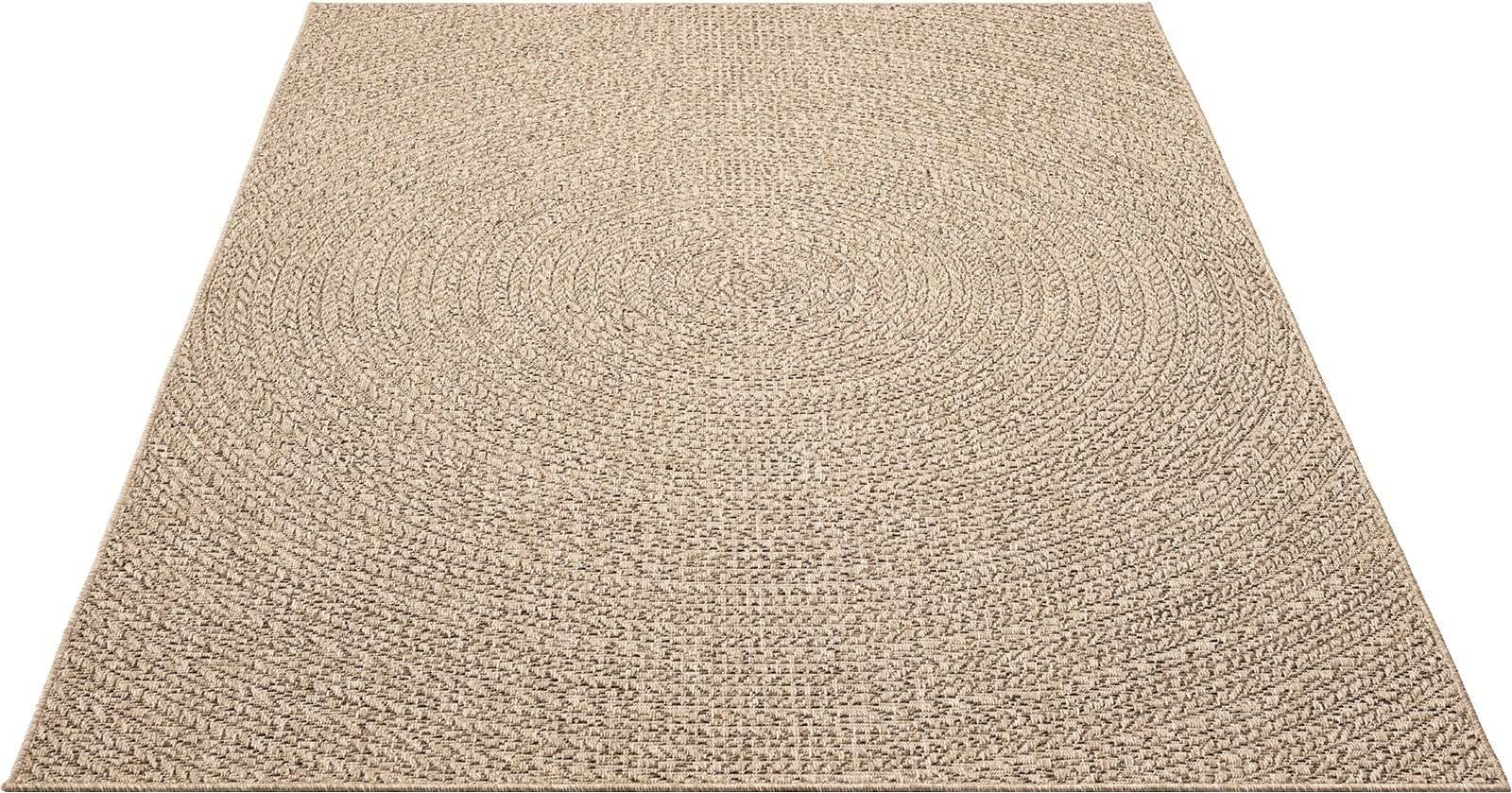 the carpet Teppich »Kansas«, rechteckig, 1 mm Höhe, moderner robuster In und Outdoor Teppich Jute Look