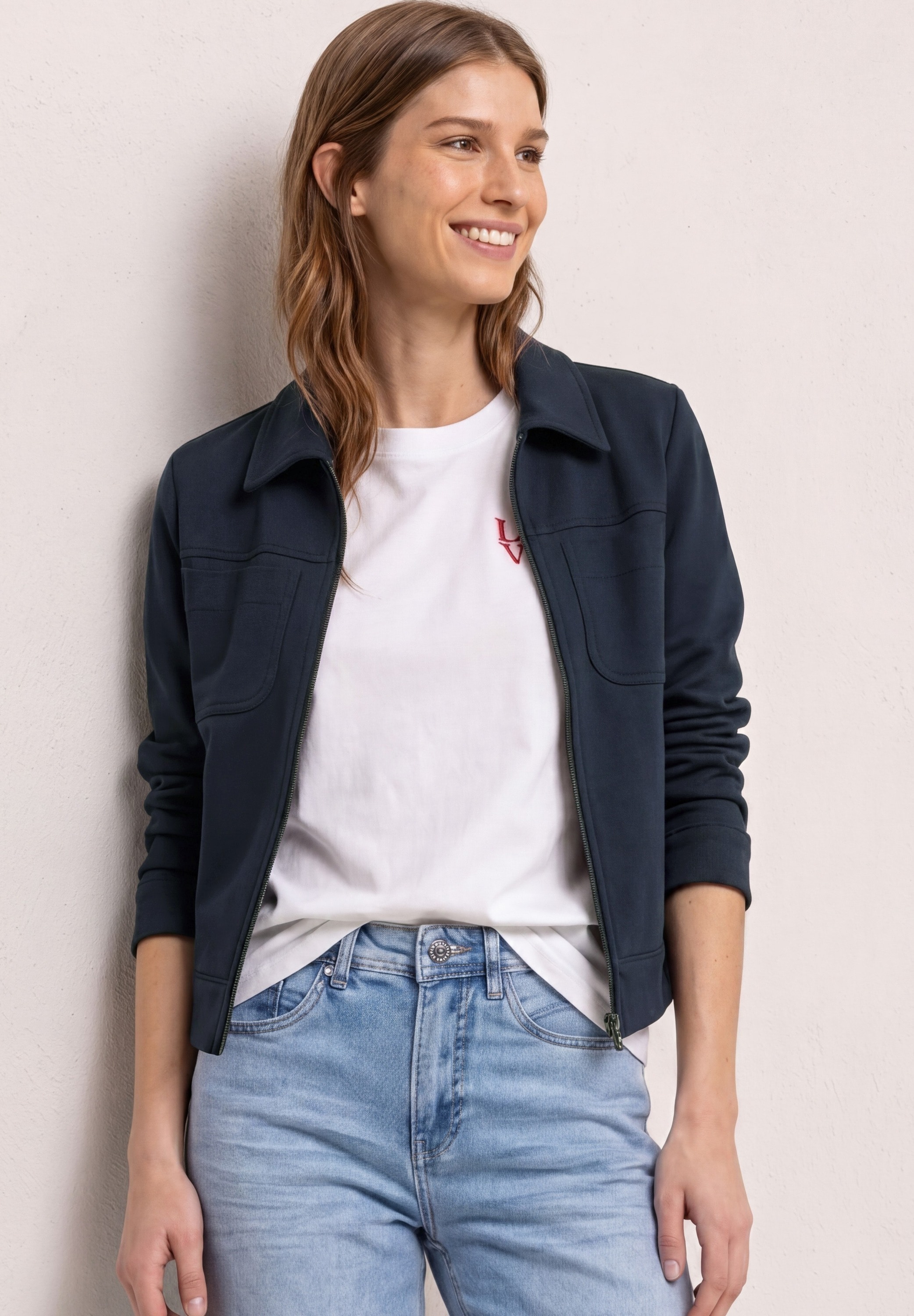 STREET ONE Kurzjacke ohne Kapuze mit Zipper