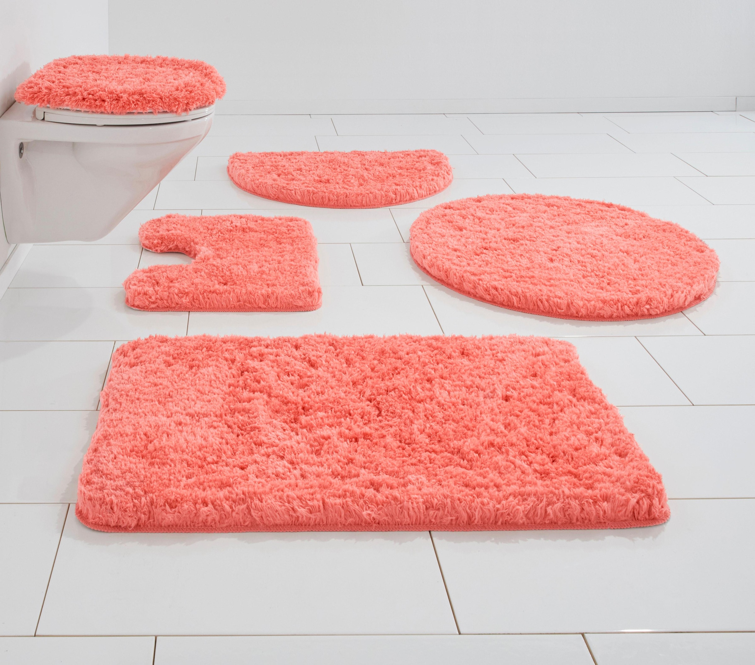 my home Badematte »Micro exclusiv, Badvorleger, Badezimmer Teppich« Höhe 55 mm rutschhemmend beschichtet fußbodenheizungsgeeignet | schnell trocknend | strapazierfähig Badteppich, Badematten auch als 3 teiliges Set & rund erhältlich