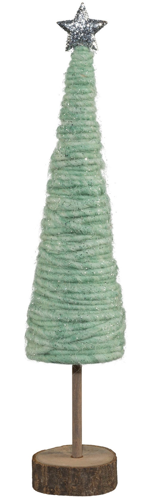 Creativ home Dekobaum "Tannenbaum" aus Wolle mit Holzfuß