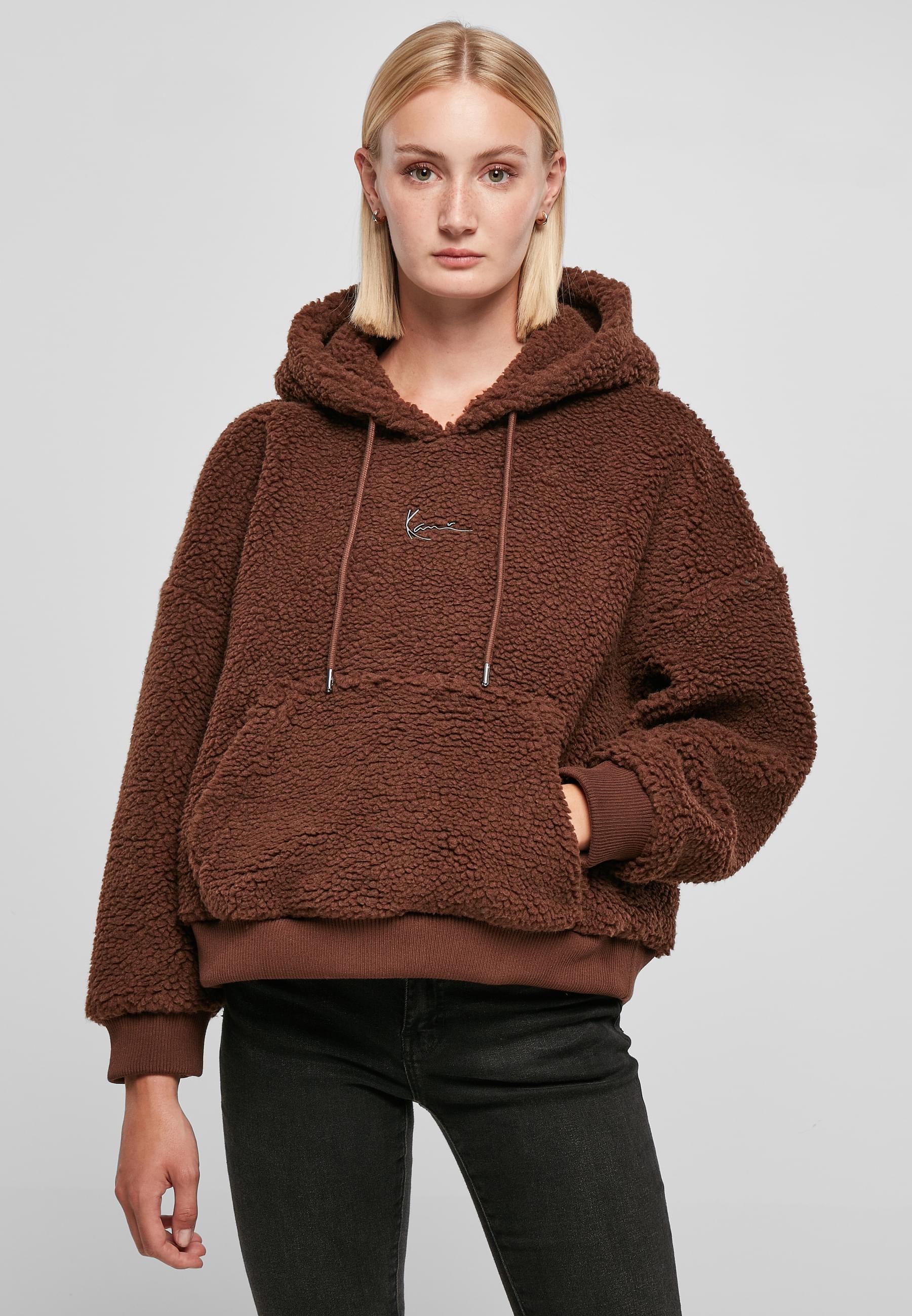 Karl Kani Kapuzenpullover »Karl Kani Damen KW223-058-2 Small Signature Teddy OS Hoddie«, (1 tlg.)