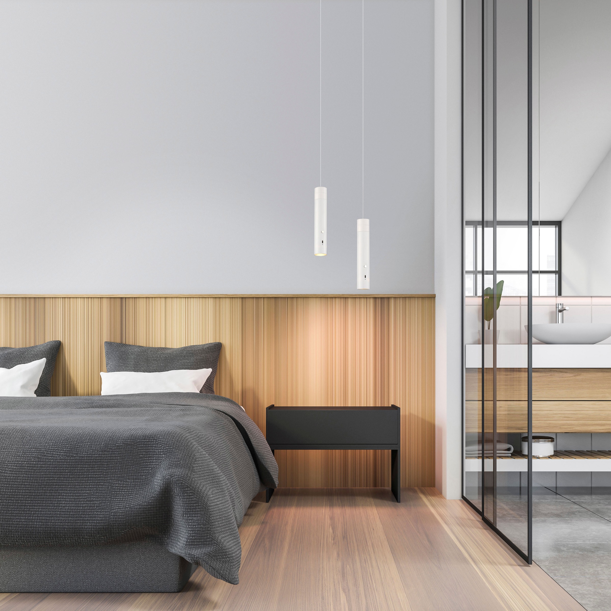 JUST LIGHT Pendelleuchte »ATTACH« LED-Modul 1 Stk. Warmweiß Akkuleuchte