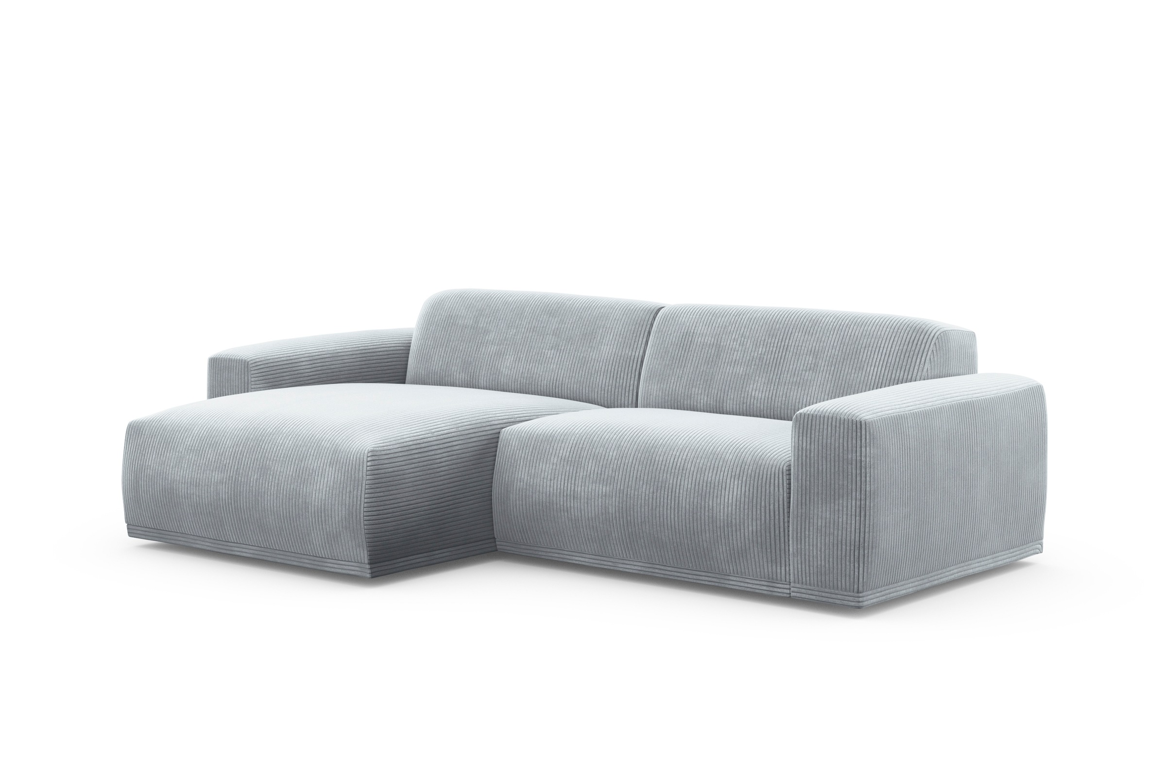 TRENDMANUFAKTUR Ecksofa »Braga, mit hochwertigem Kaltschaum, L-Form, in Cord erhältlich«, (2 St.), modernes Sofa, Couch mit hohem Sitzkomfort, 255/72/160 cm (B/H/T)